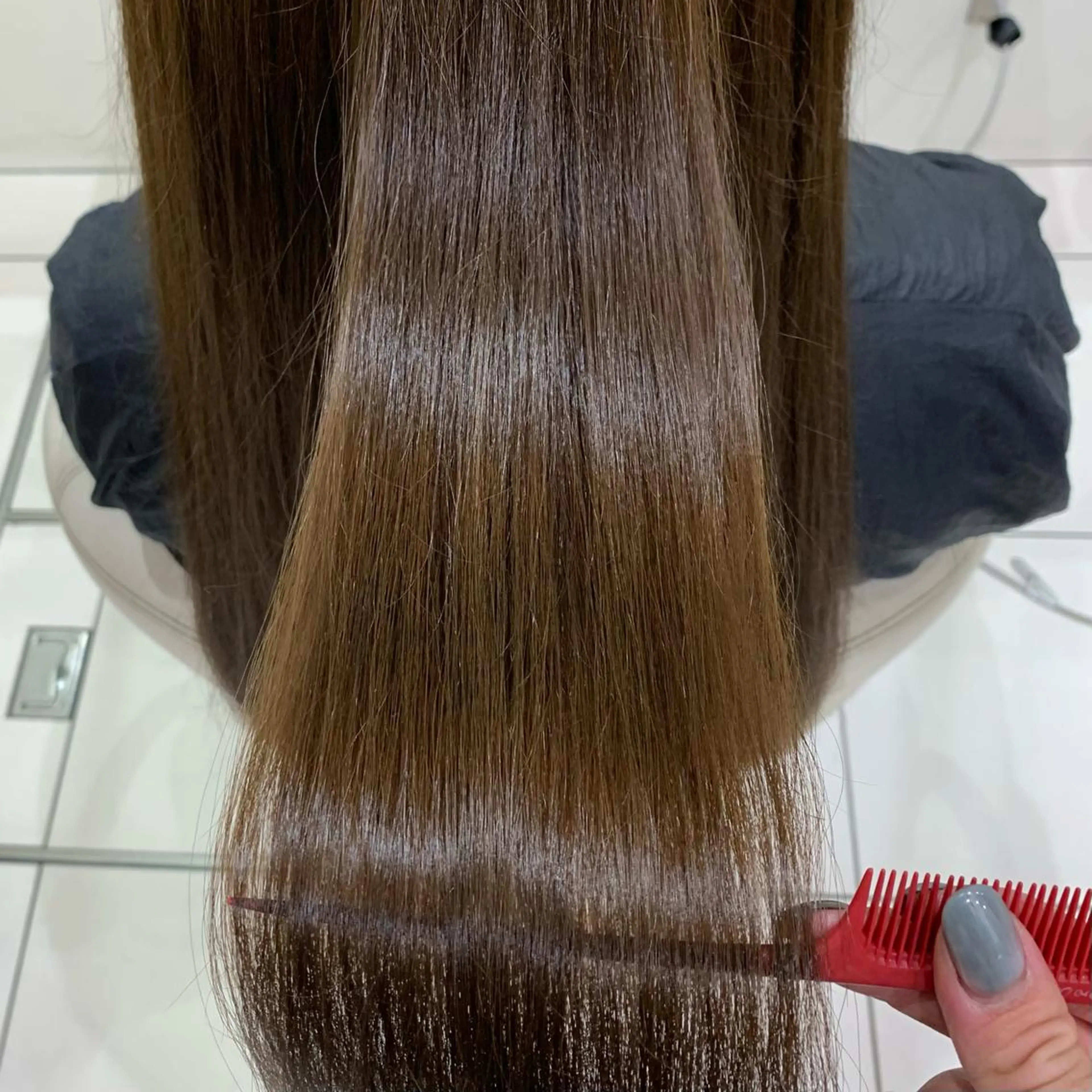 ロング カラー アディクシーカラー ベージュカラー 透明感カラー デザインカラー グレージュ ヘッドスパ/栄 /久屋大通/岡戸のヘアスタイル