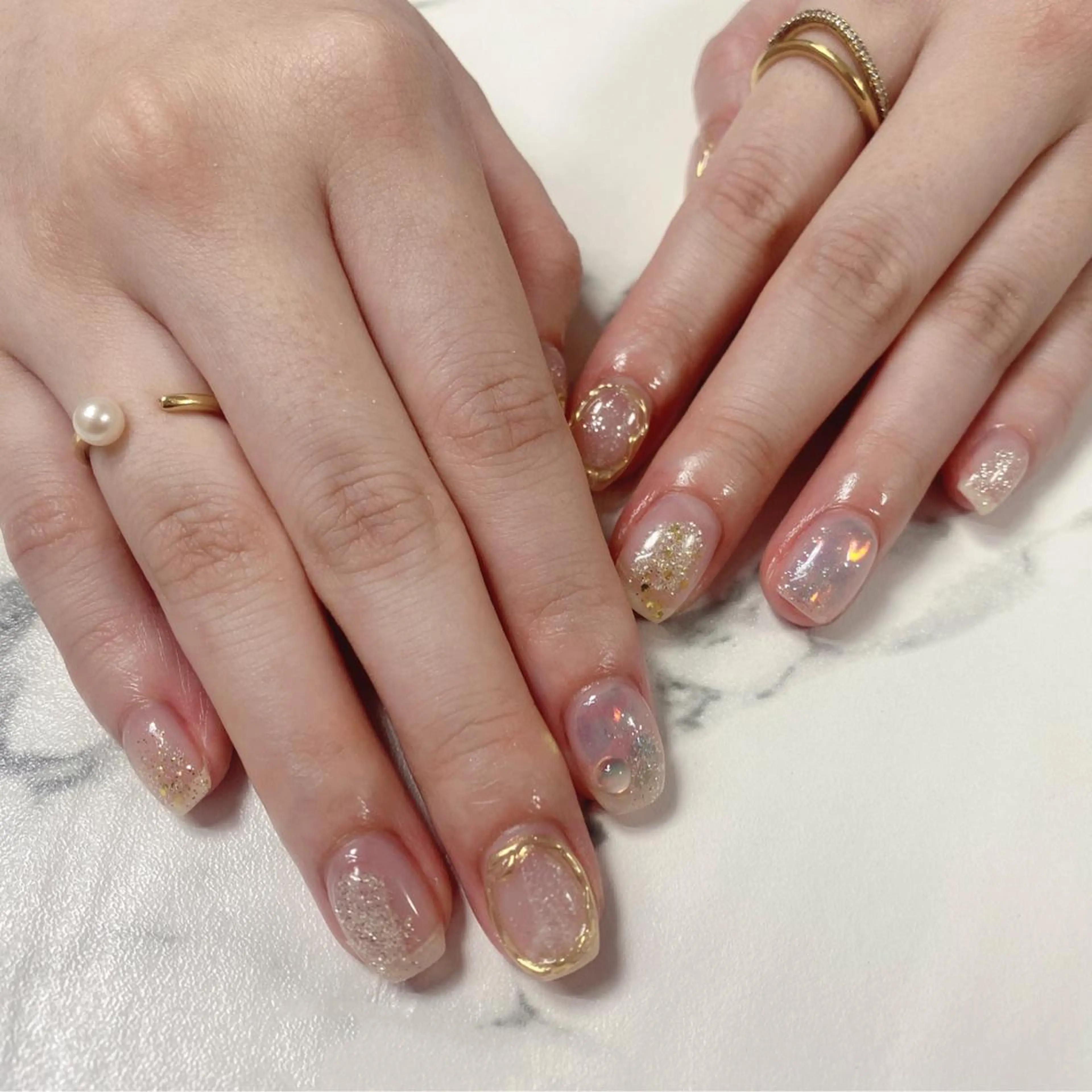 ロング カラー ネイル Q Free nailsのネイルデザイン