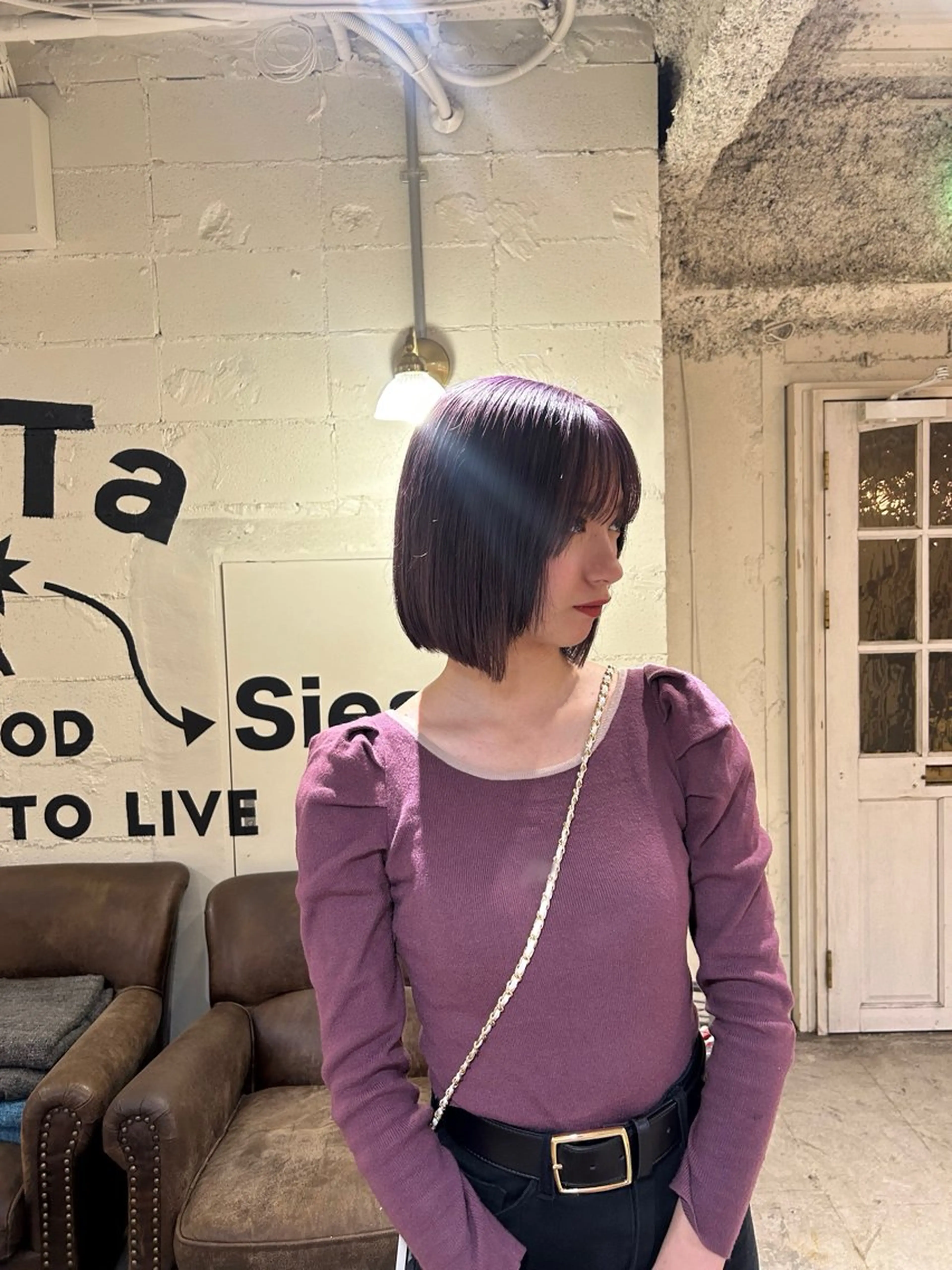 ショート カラー ヘアカラー トリートメント ☁️透明感カラー☁️ Reikaのヘアスタイル