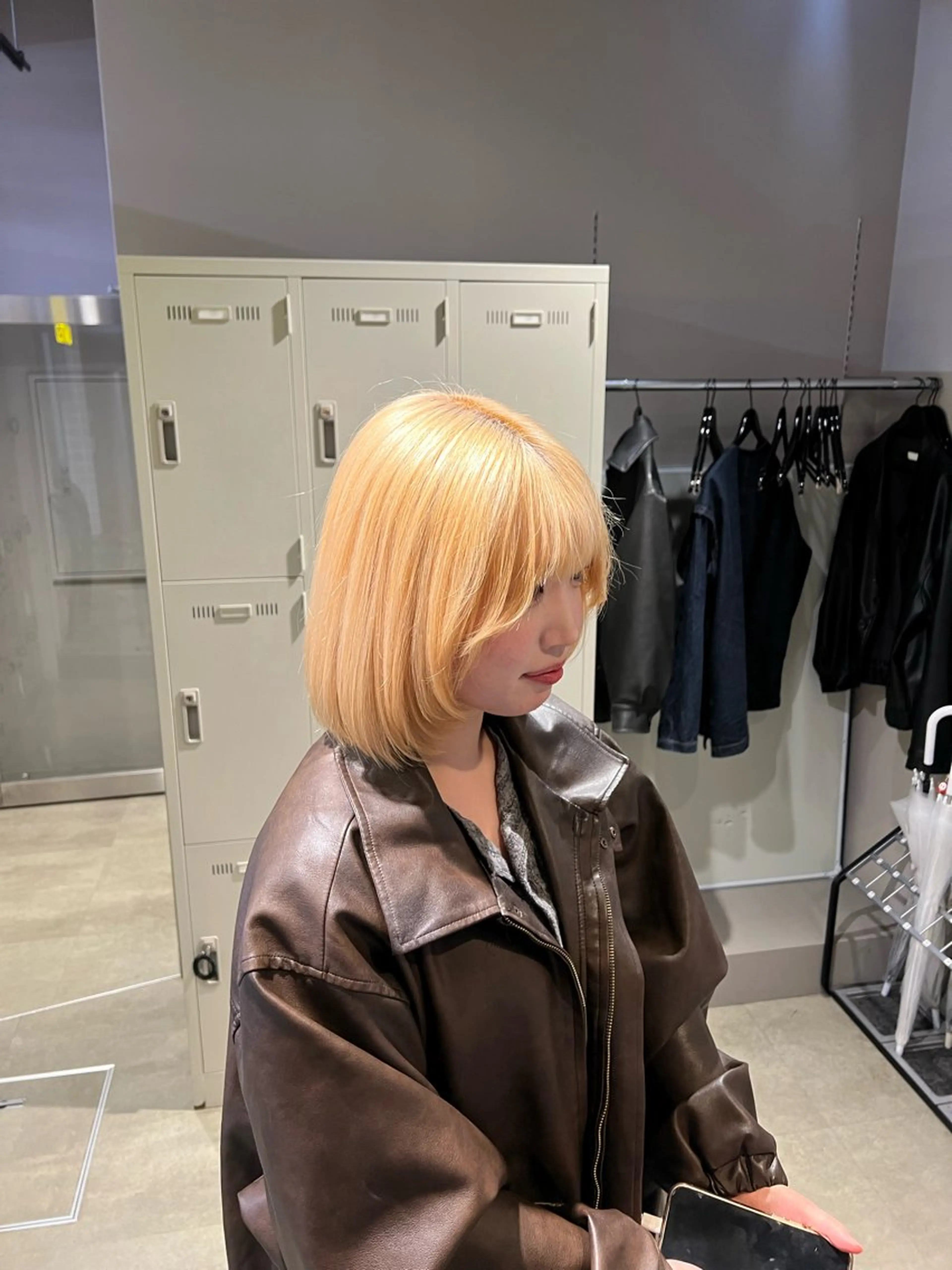 セミロング カラー ヘアカラー 韓国レイヤーカット /REIのヘアスタイル