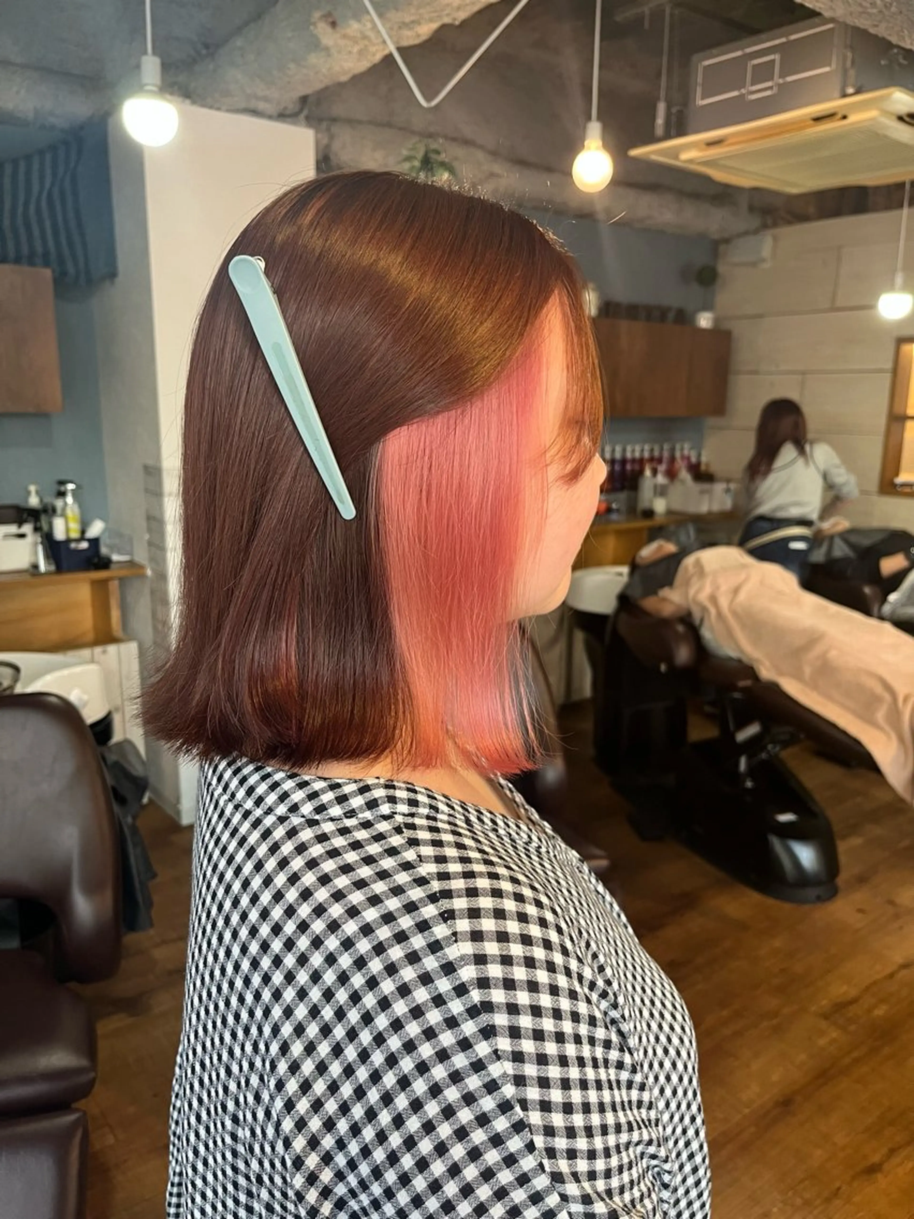 セミロング カラー インナーカラー 似合わせ/ブリーチ/ 髪質改善/ミクෆ‪のヘアスタイル