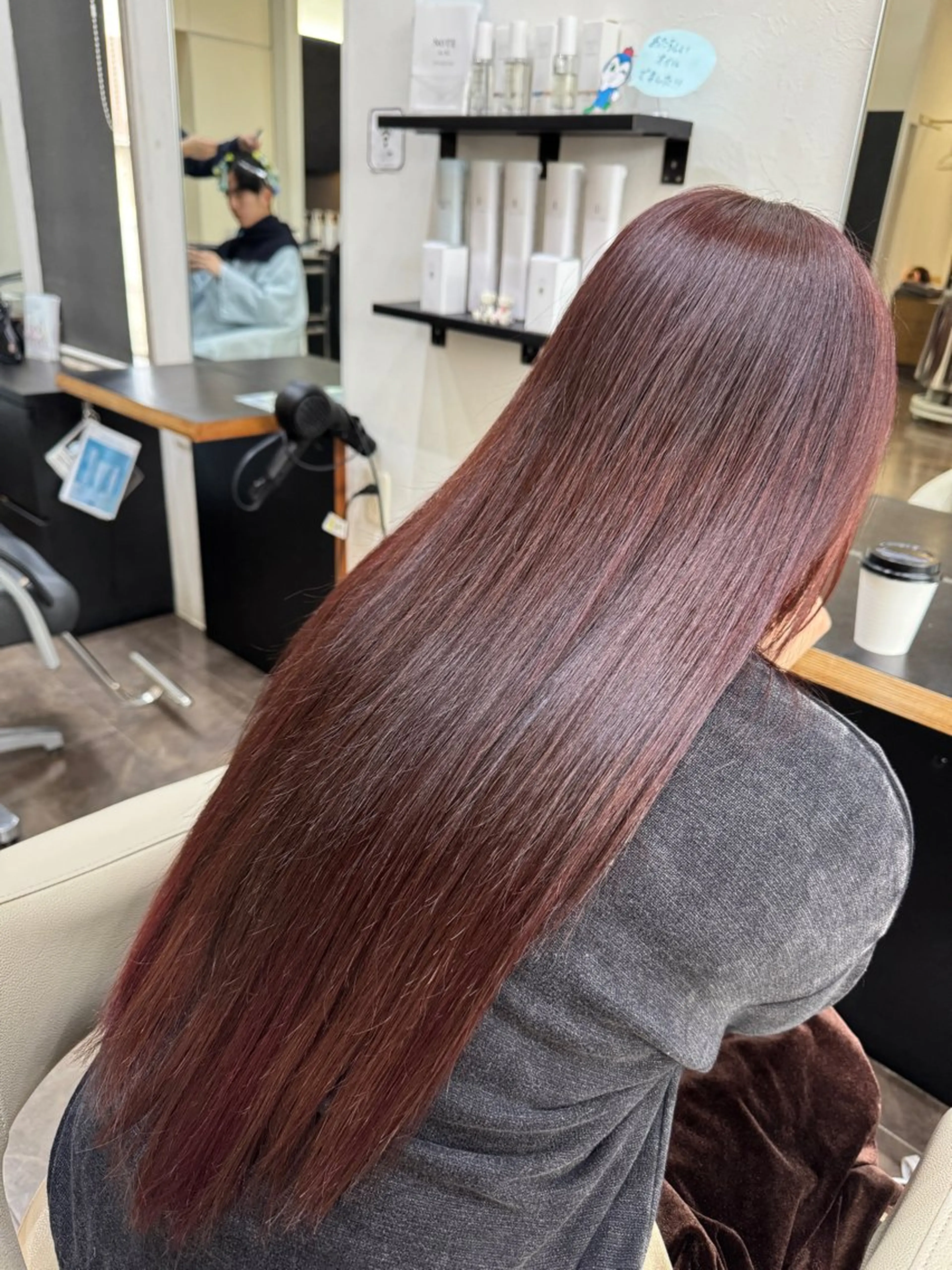 セミロング ヘアカラー エクステ 中谷 あずみのヘアスタイル