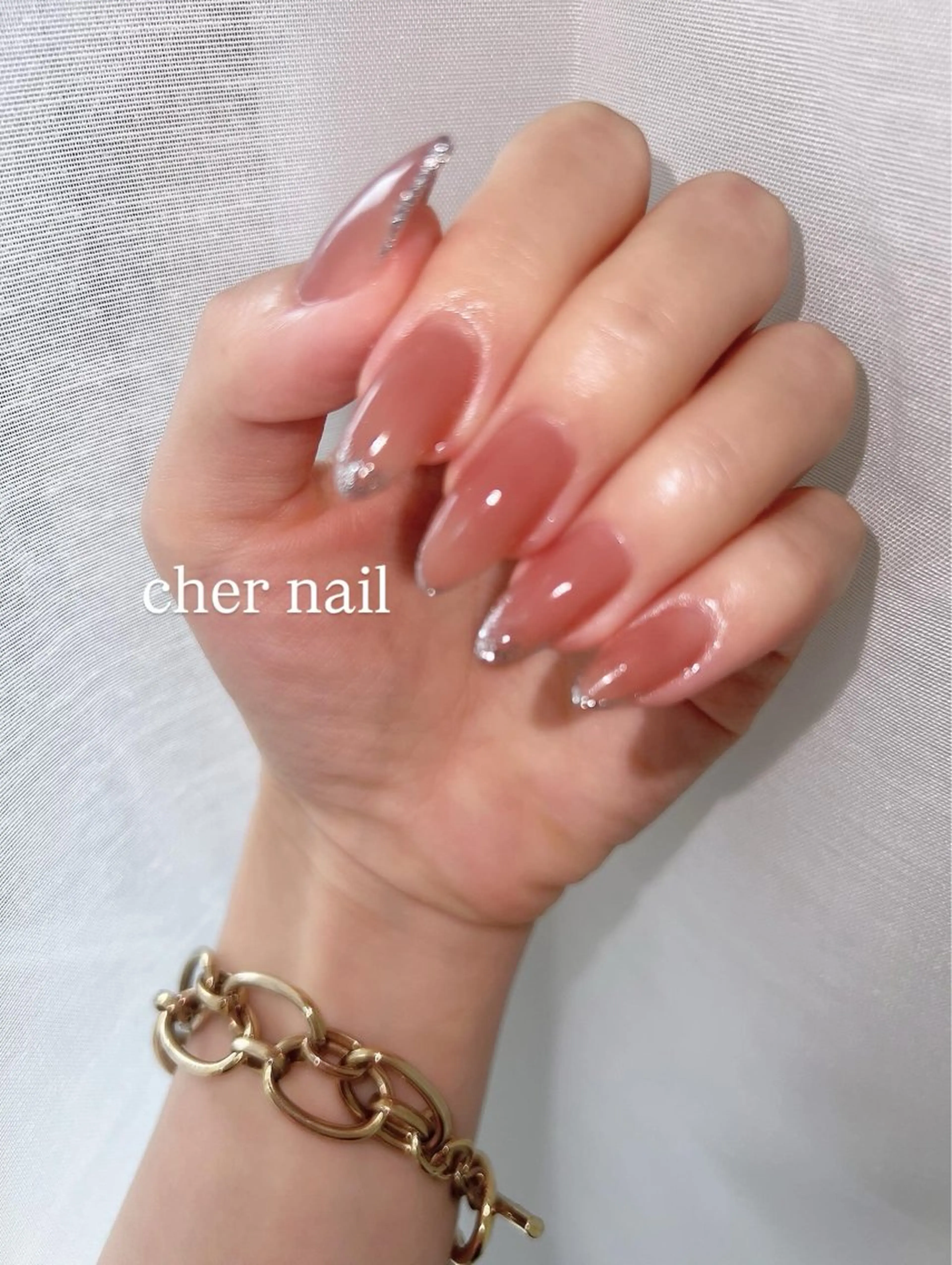 ネイル グラデーション ラメ(グリッター) ラメグラデーション CHER NAIL(シェルネイル)所属・cher loydのネイルデザイン