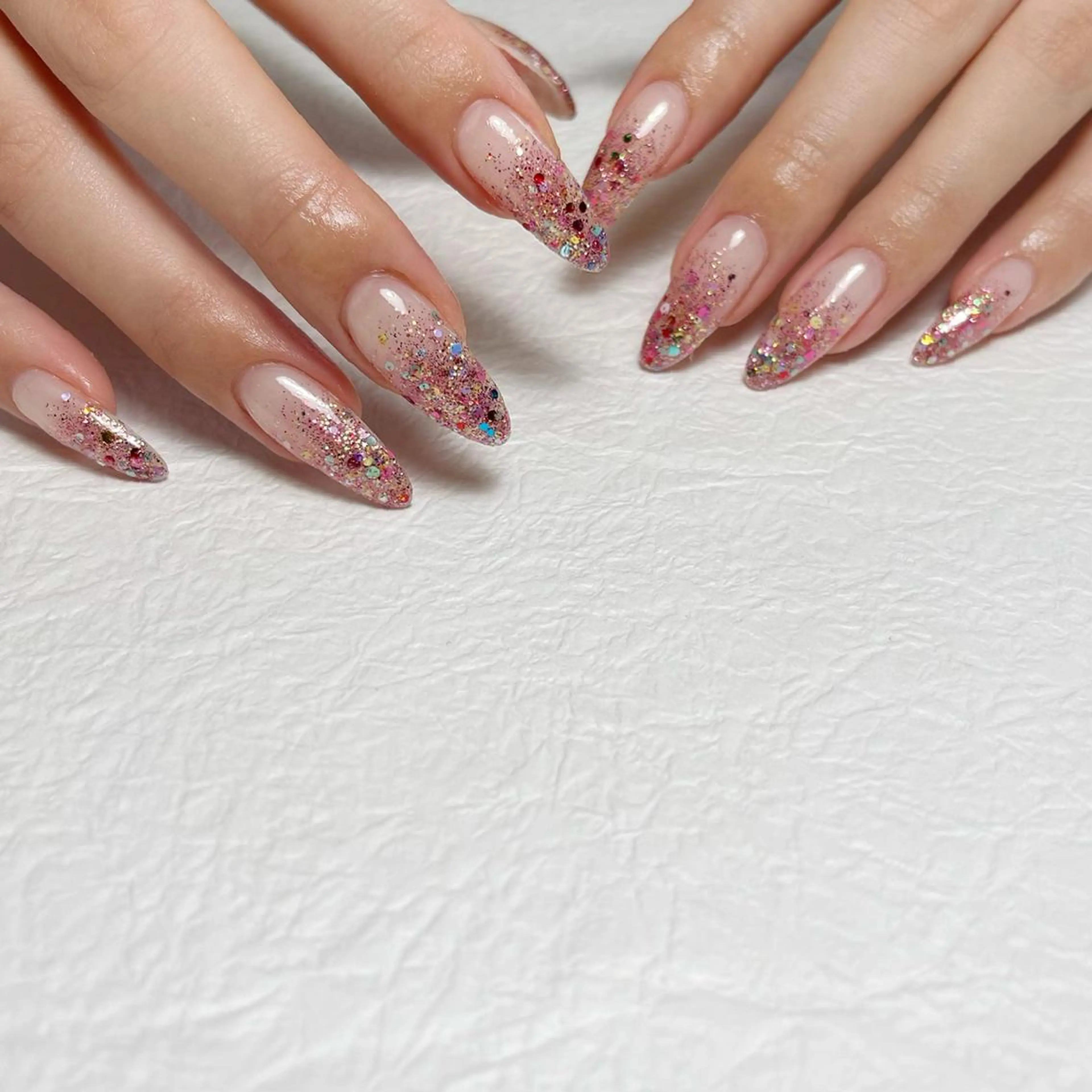 ネイル アートネイル ジェルネイル グラデーション キラキラネイル ラメ(グリッター) Y nail なんば堀江店のネイルデザイン