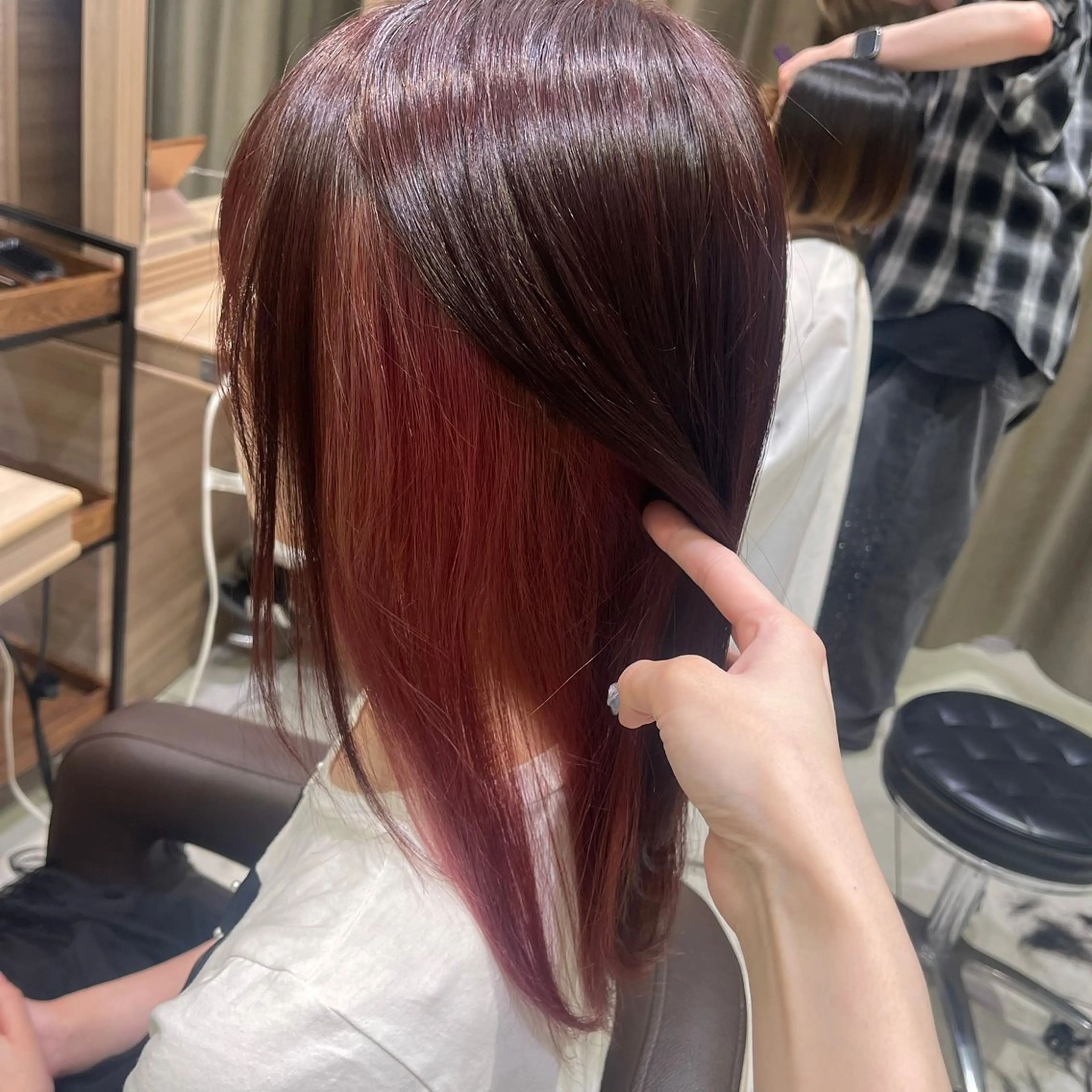 ミディアム カラー ヘアカラー トリートメント ヘアセット 艶カラー みゆう🎀のヘアスタイル