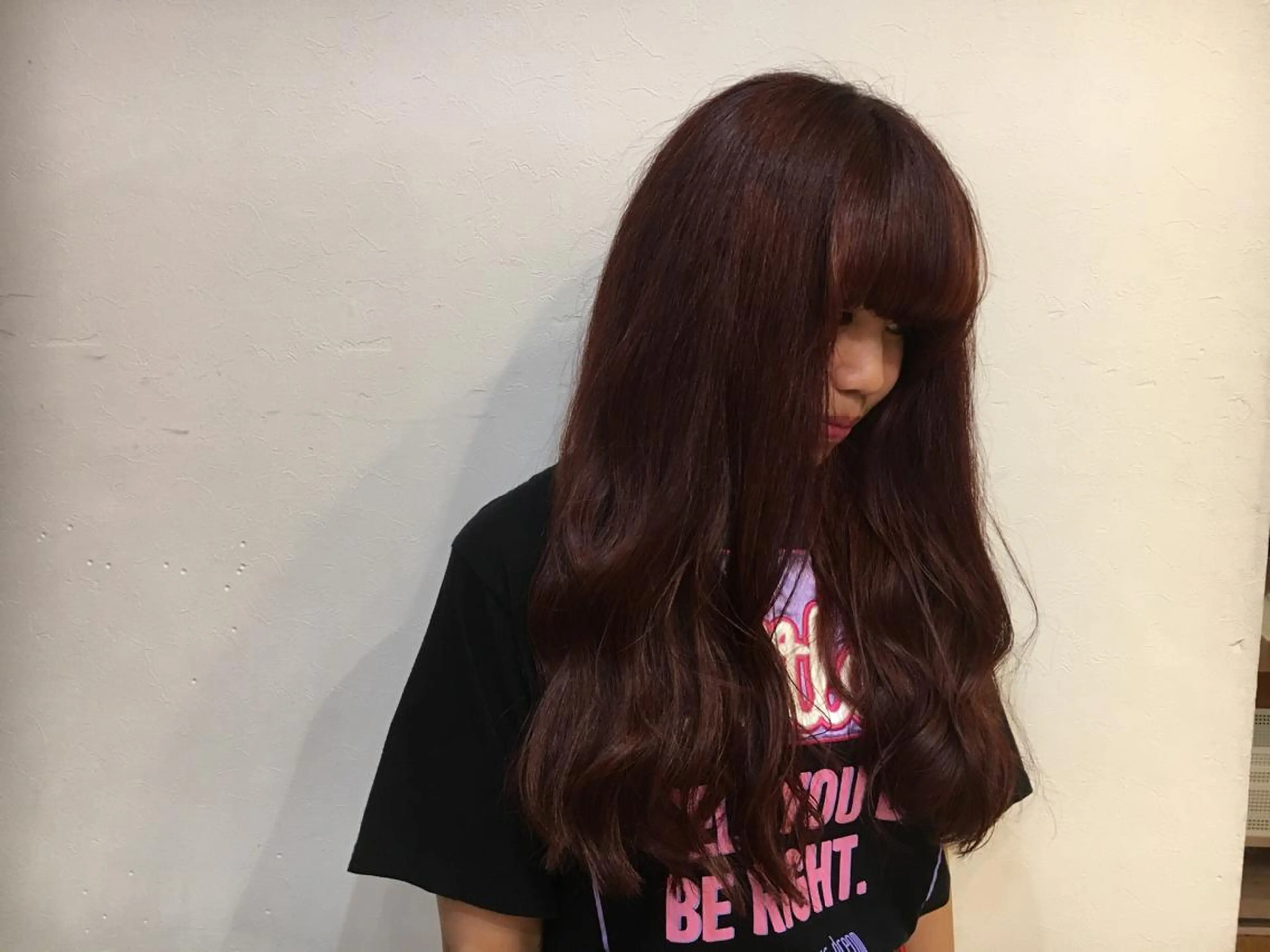 ロング カラー ダブルカラー ピンクカラー Freez狭間 裕美のヘアスタイル