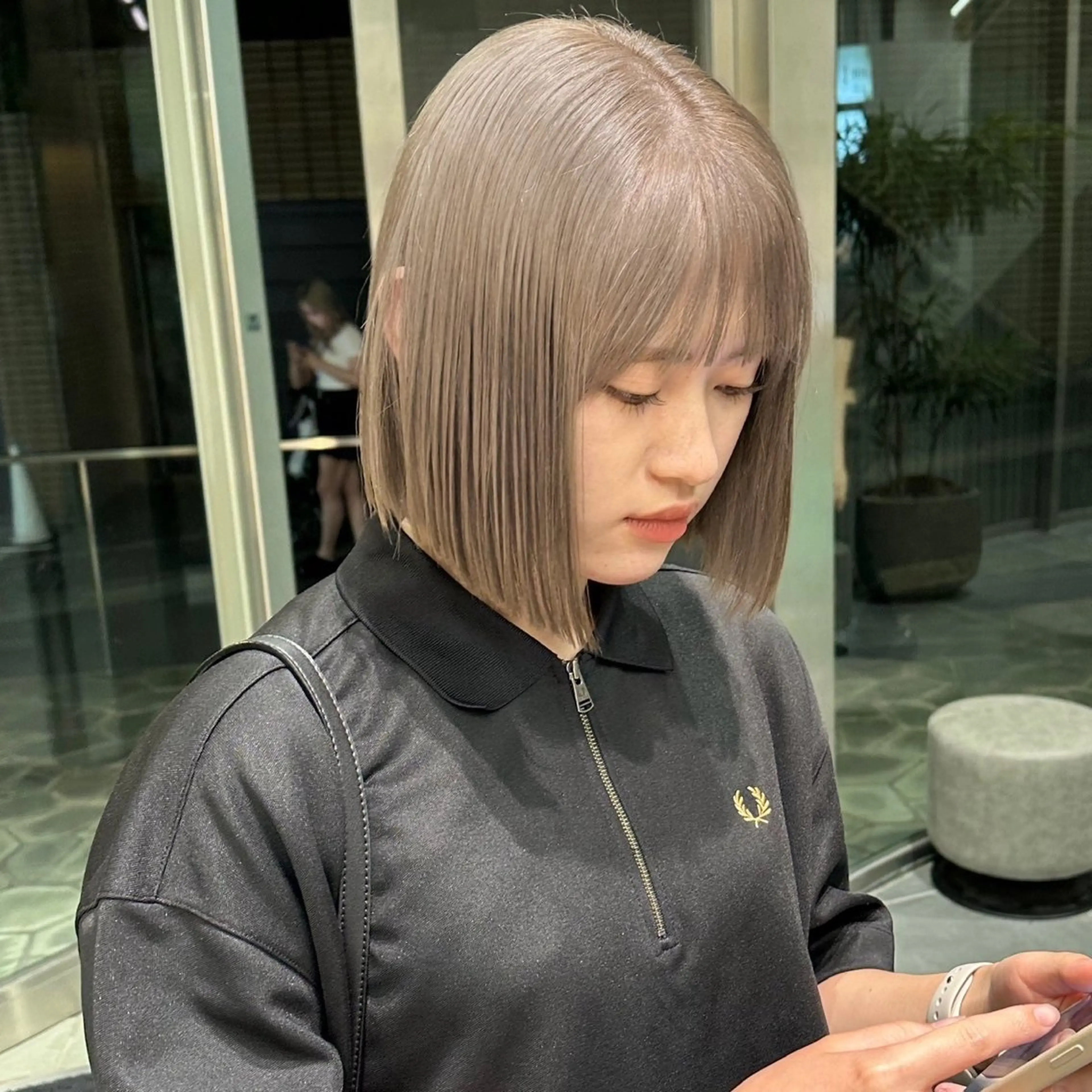 【リク限定クーポン✨】【オリーブベージュにしたい方必見！】💖ブリーチオンカラー＋トリートメント 💖の写真