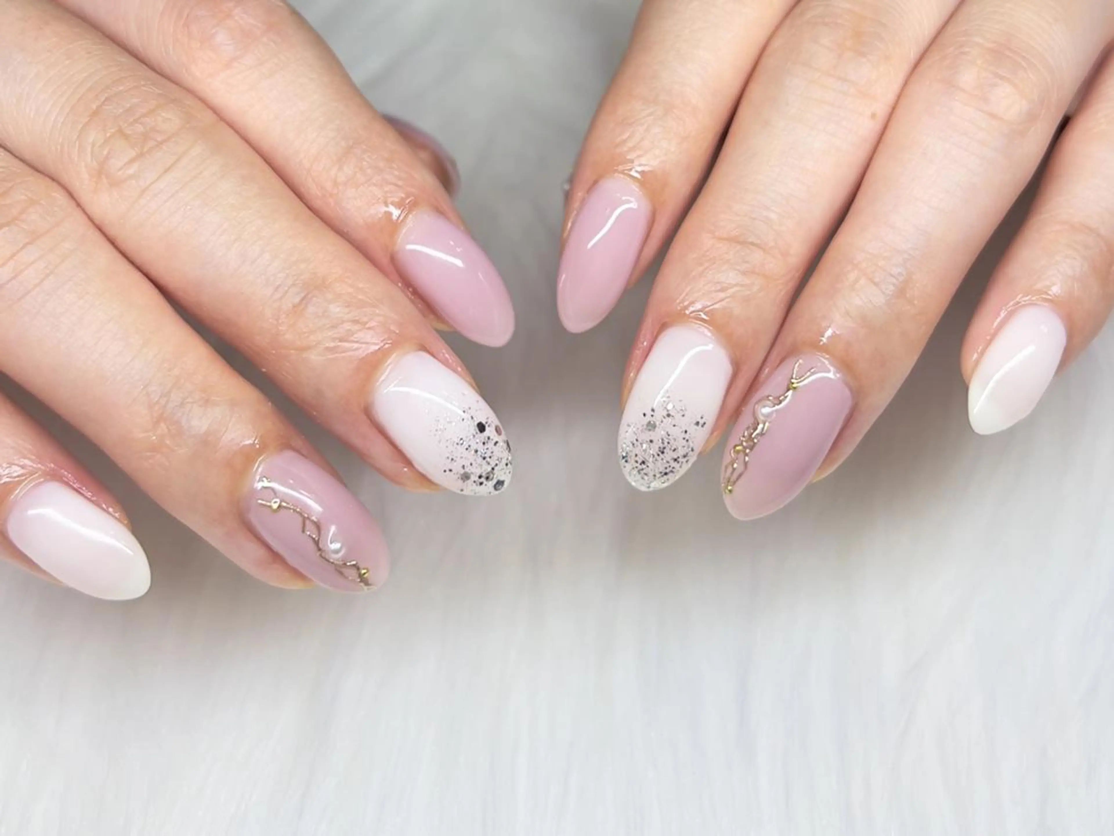 ネイル シンプルネイル ハンドネイル ネイリストYuri シェルウェリナ船橋のネイルデザイン