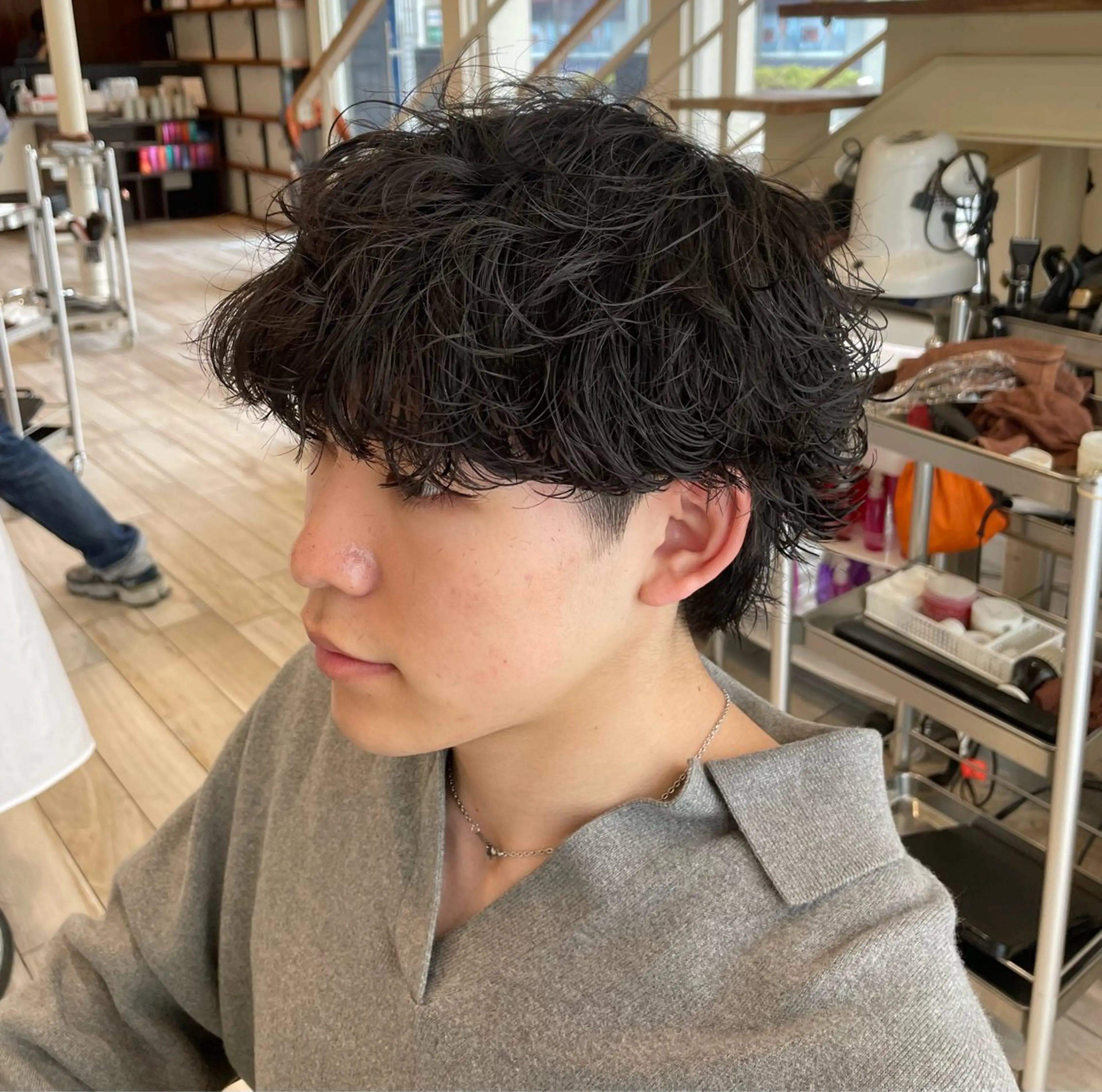 ショート パーマ メンズ メンズパーマ カット パーマ パーマ/フェード🔥 佐々木波人のヘアスタイル