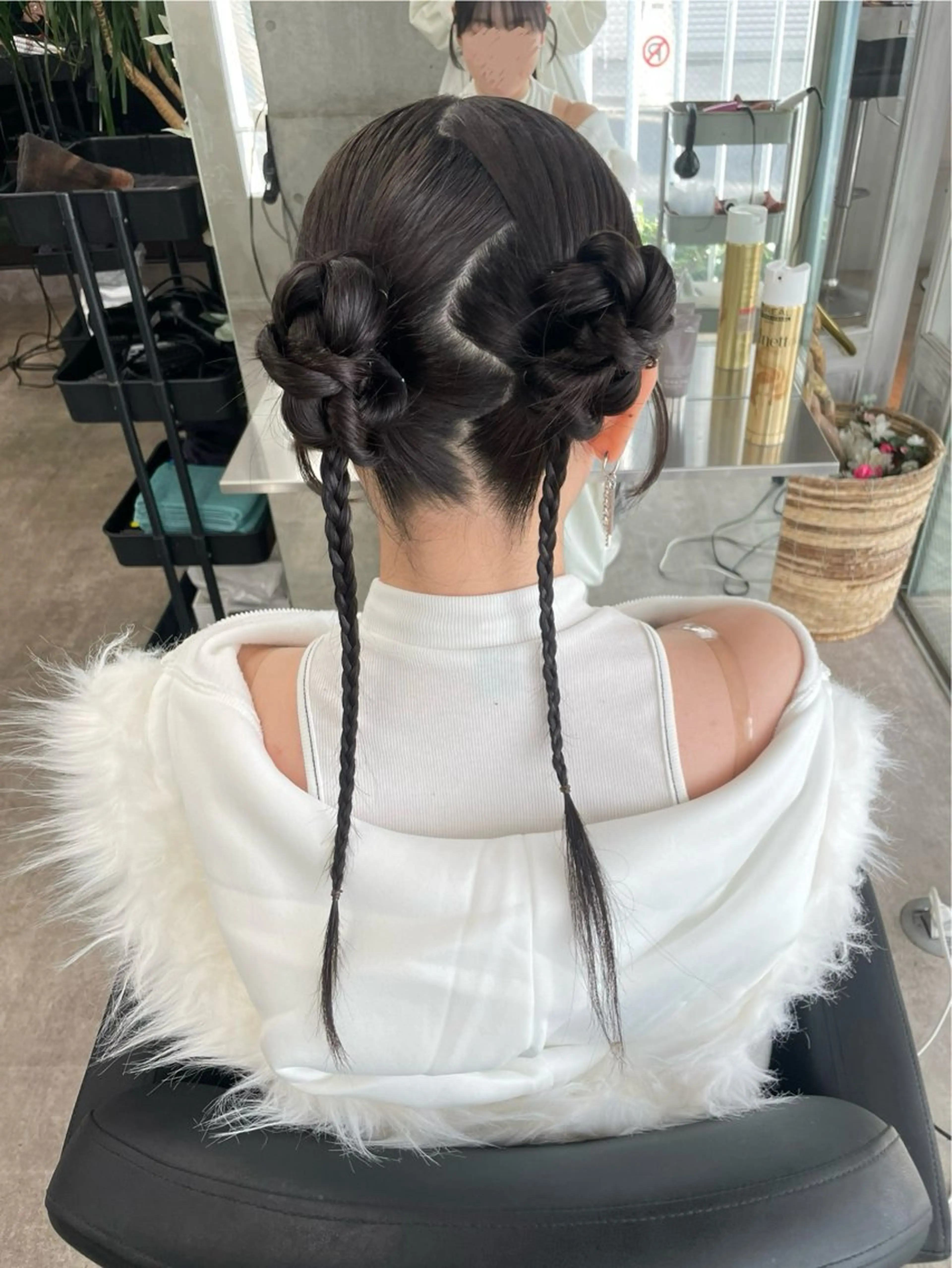 ヘアアレンジ ヘアセット 速水 ゆきののヘアスタイル