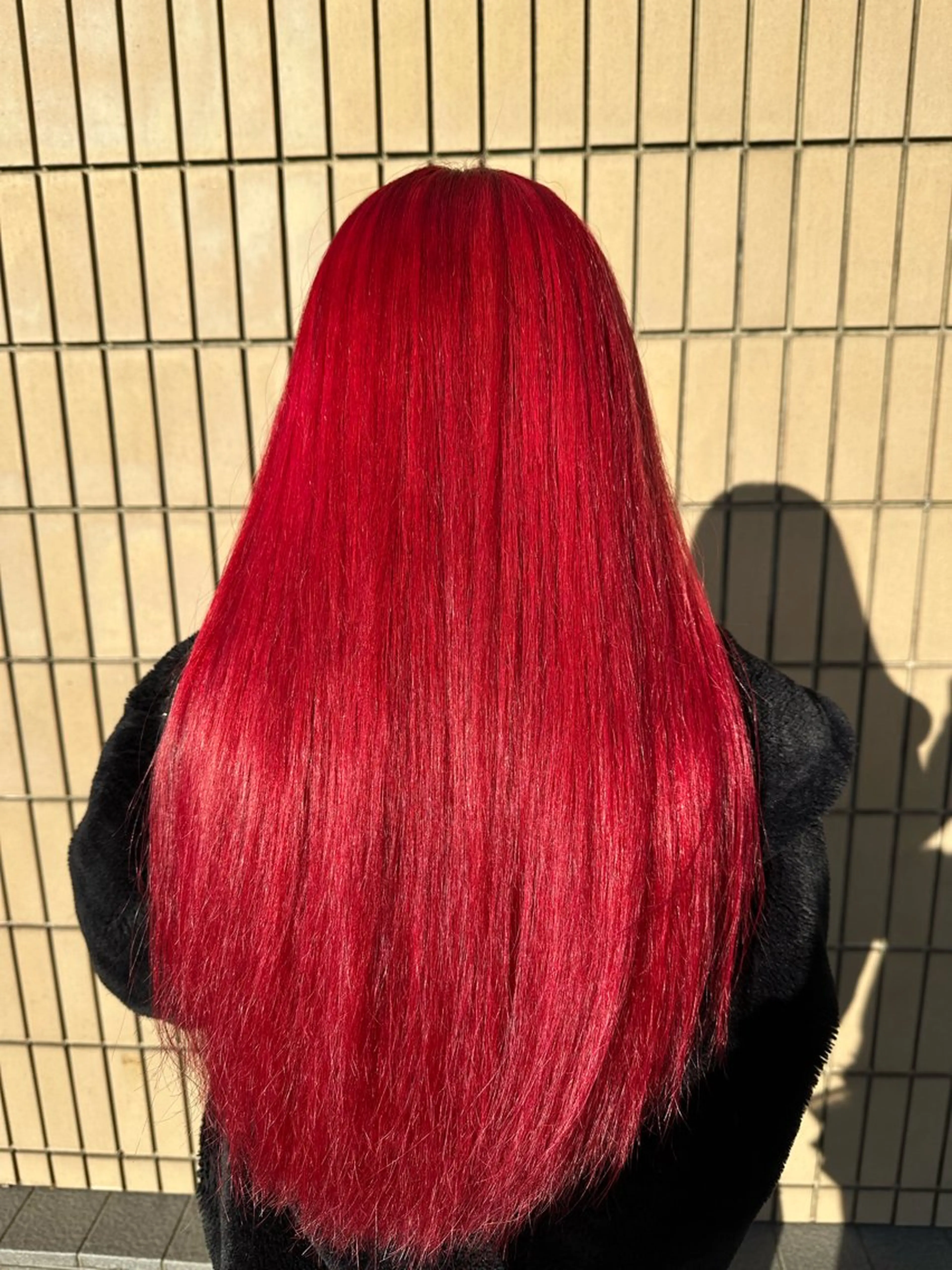 ロング カラー レッドカラー ブリーチ/艶カラー カノ🌼のヘアスタイル