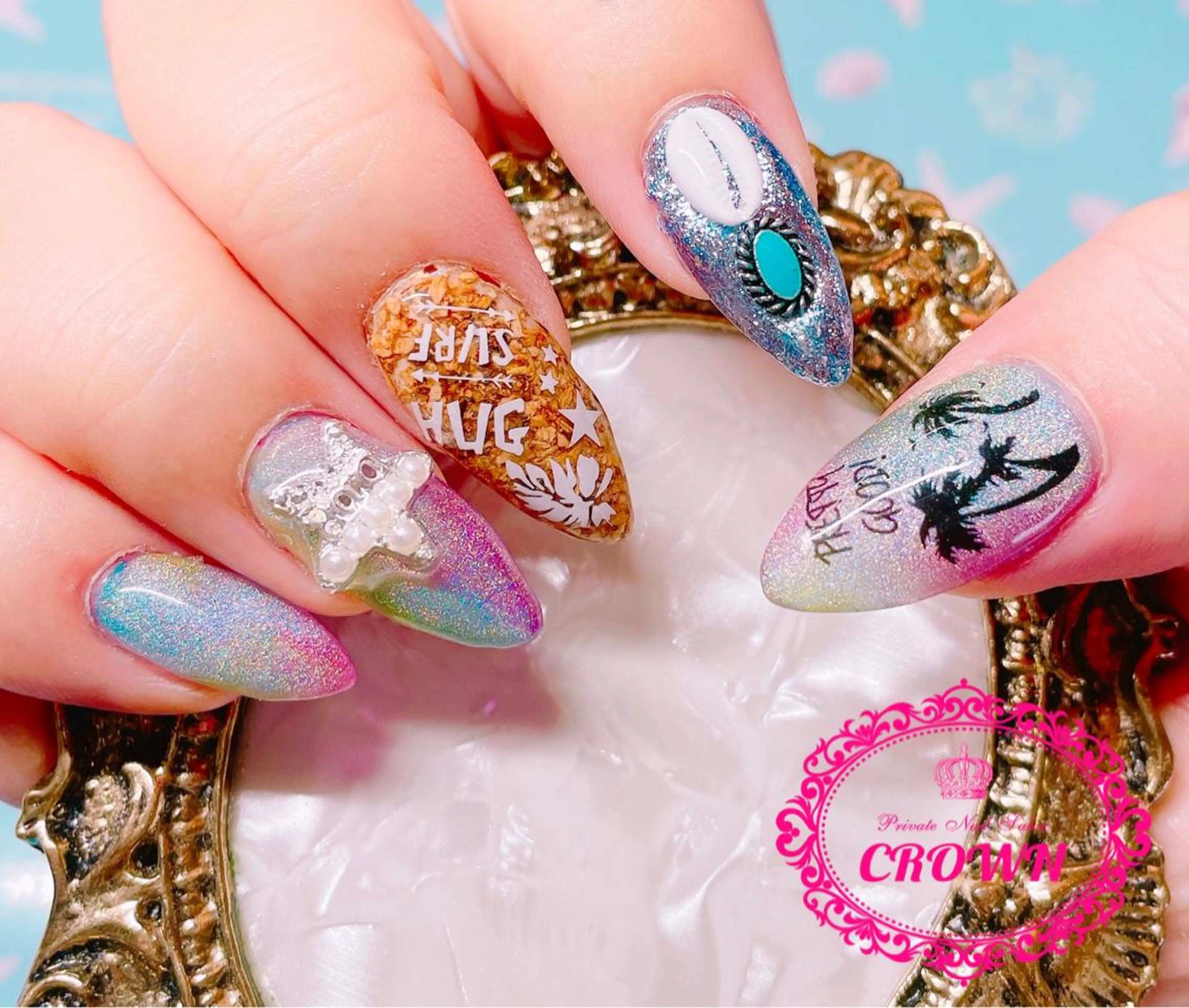 ネイル ハンドネイル CROWN プライベートサロンのネイルデザイン