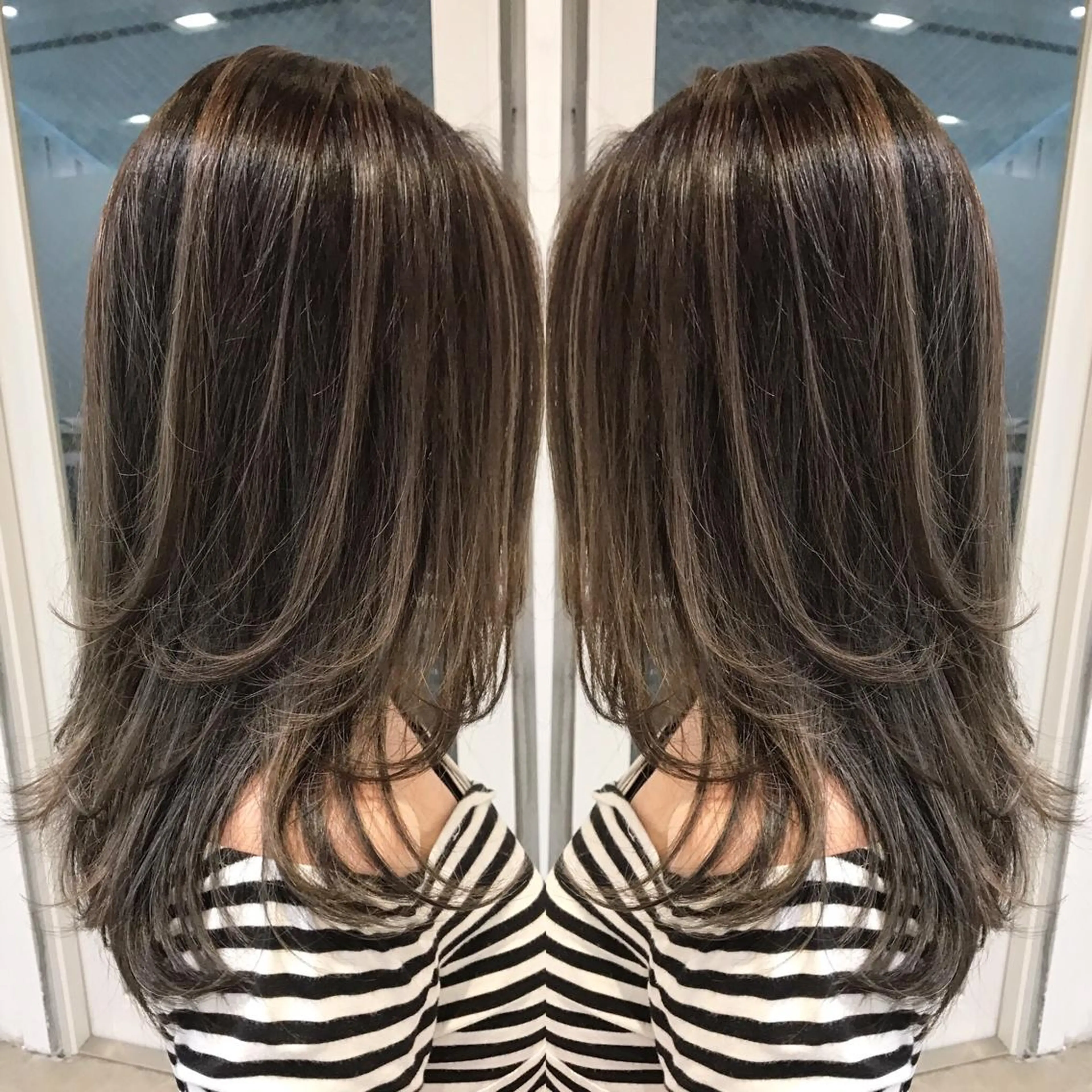 セミロング カラー ヘアアレンジ ヘアカラー トリートメント BANK'S hair所属・💐ケラチン 髪質改善寺坂雄飛💐のヘアスタイル