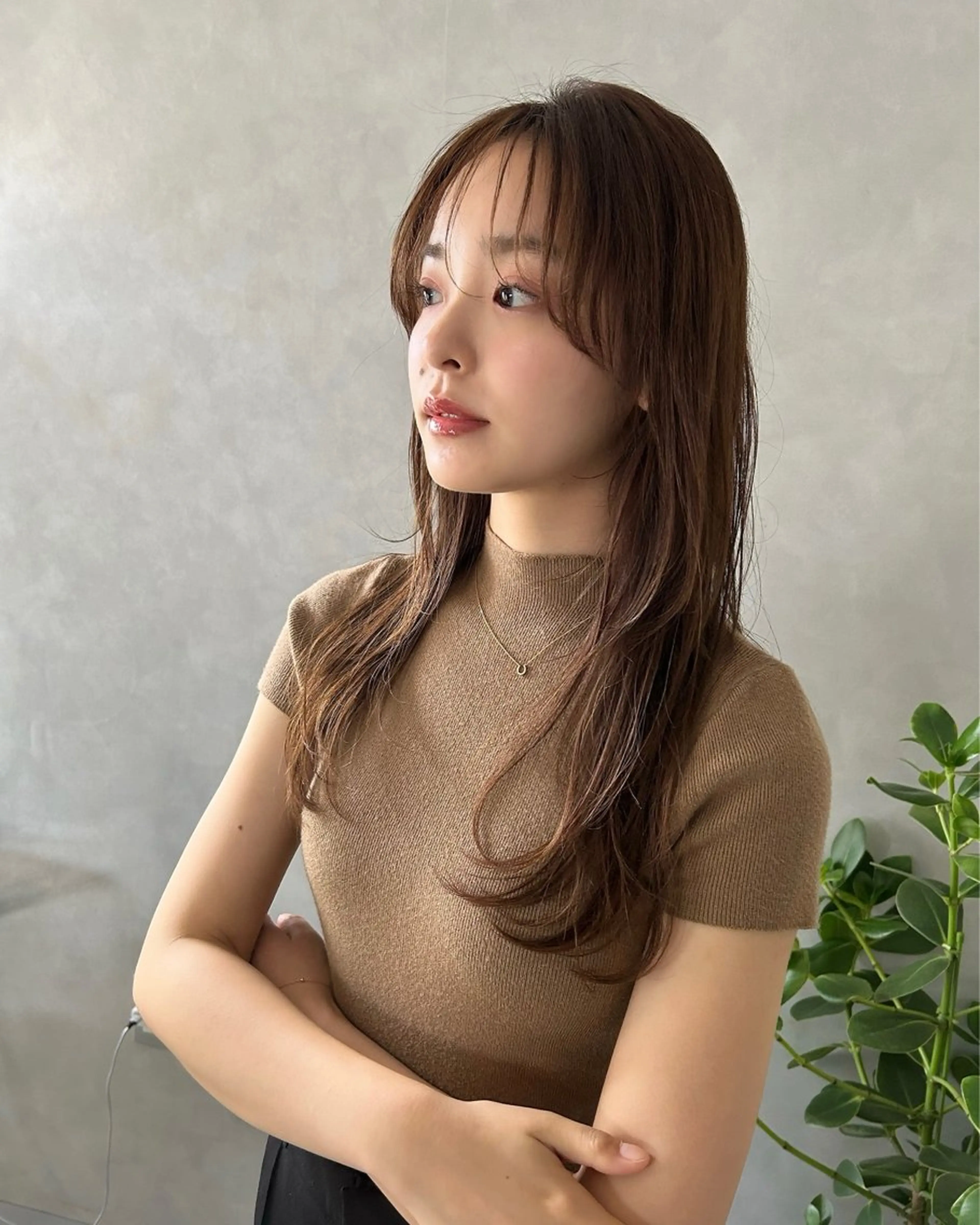 セミロング カラー Hatsune 🐯レイヤーカットのヘアスタイル