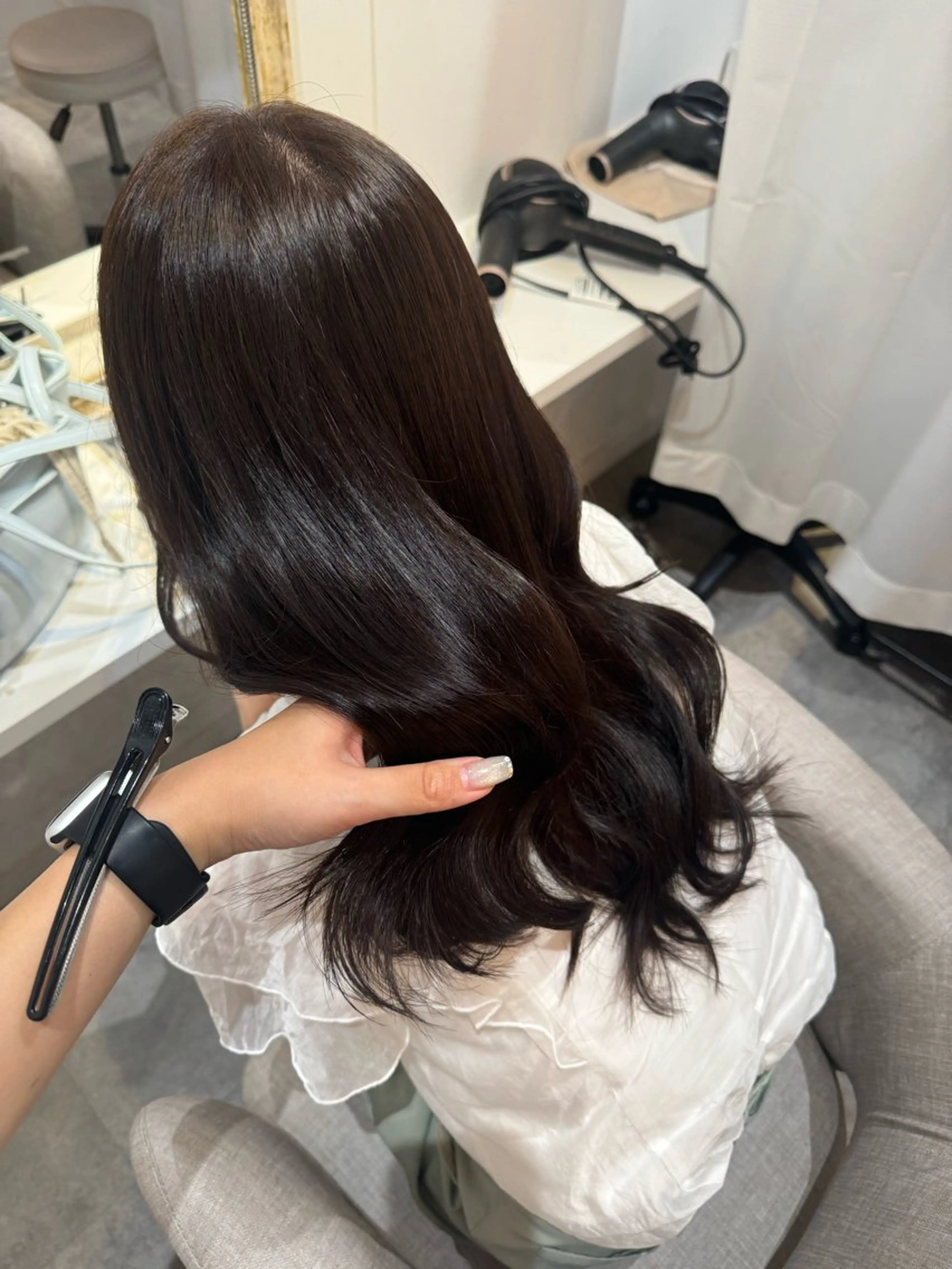 セミロング カラー 赤み無し柔らかカラー 【梅田】madokaのヘアスタイル