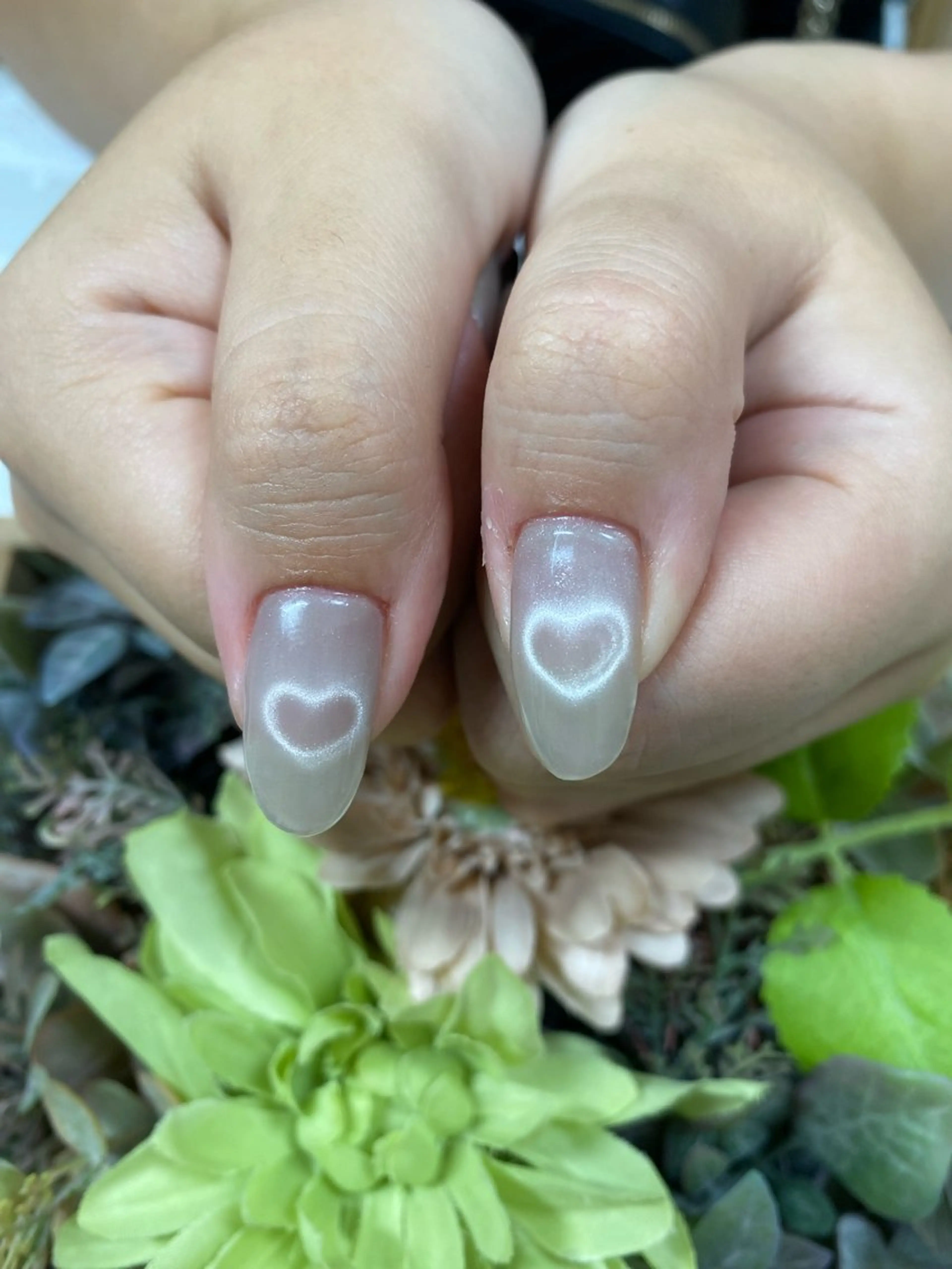 ネイル ハート マグネットネイル Glanz  Nail aのネイルデザイン