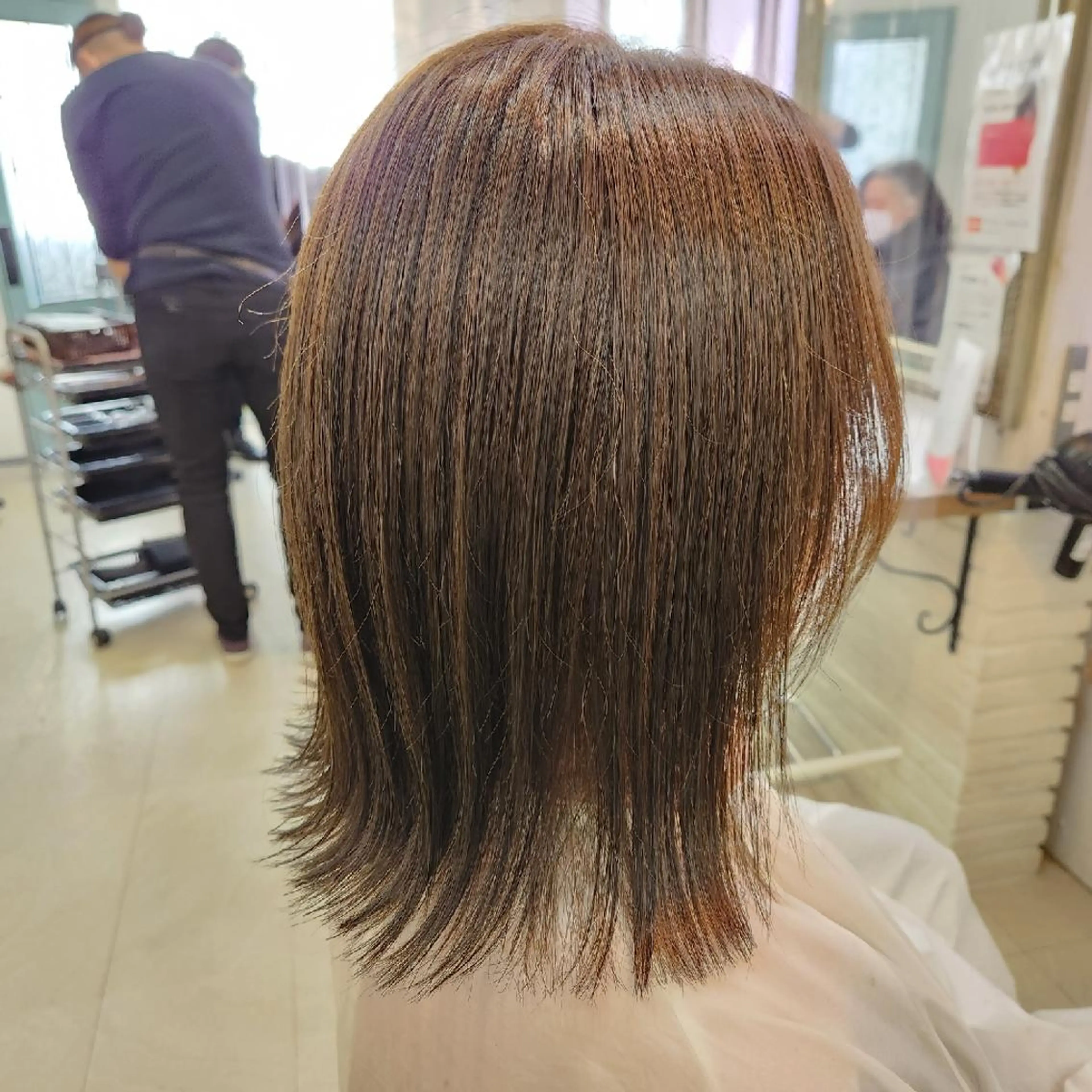 ミディアム カラー カット ヘアカラー トリートメント 韓国ヘア🇰🇷 レイヤー/芝春樹のヘアスタイル