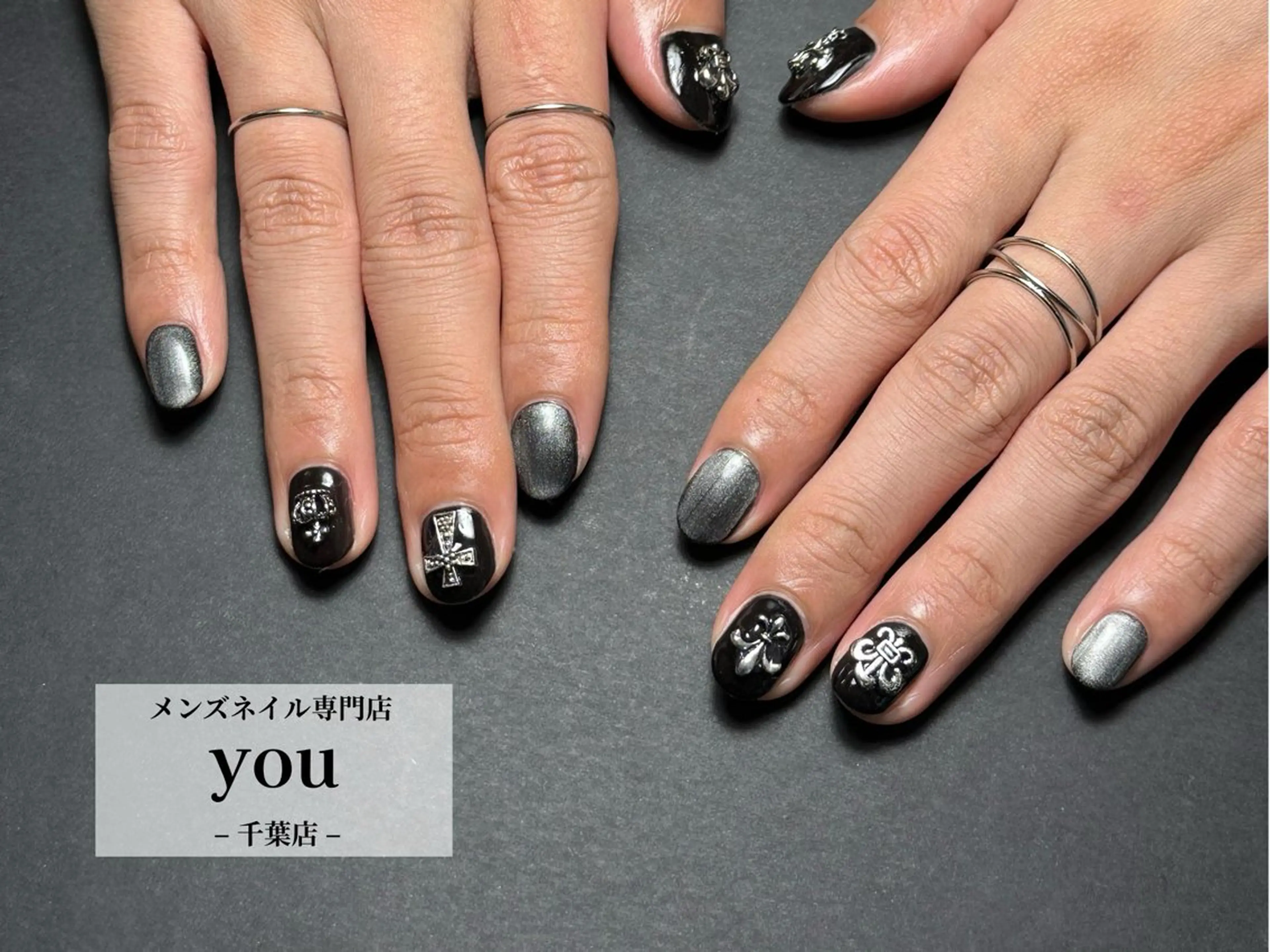メンズ　デザインネイルの写真