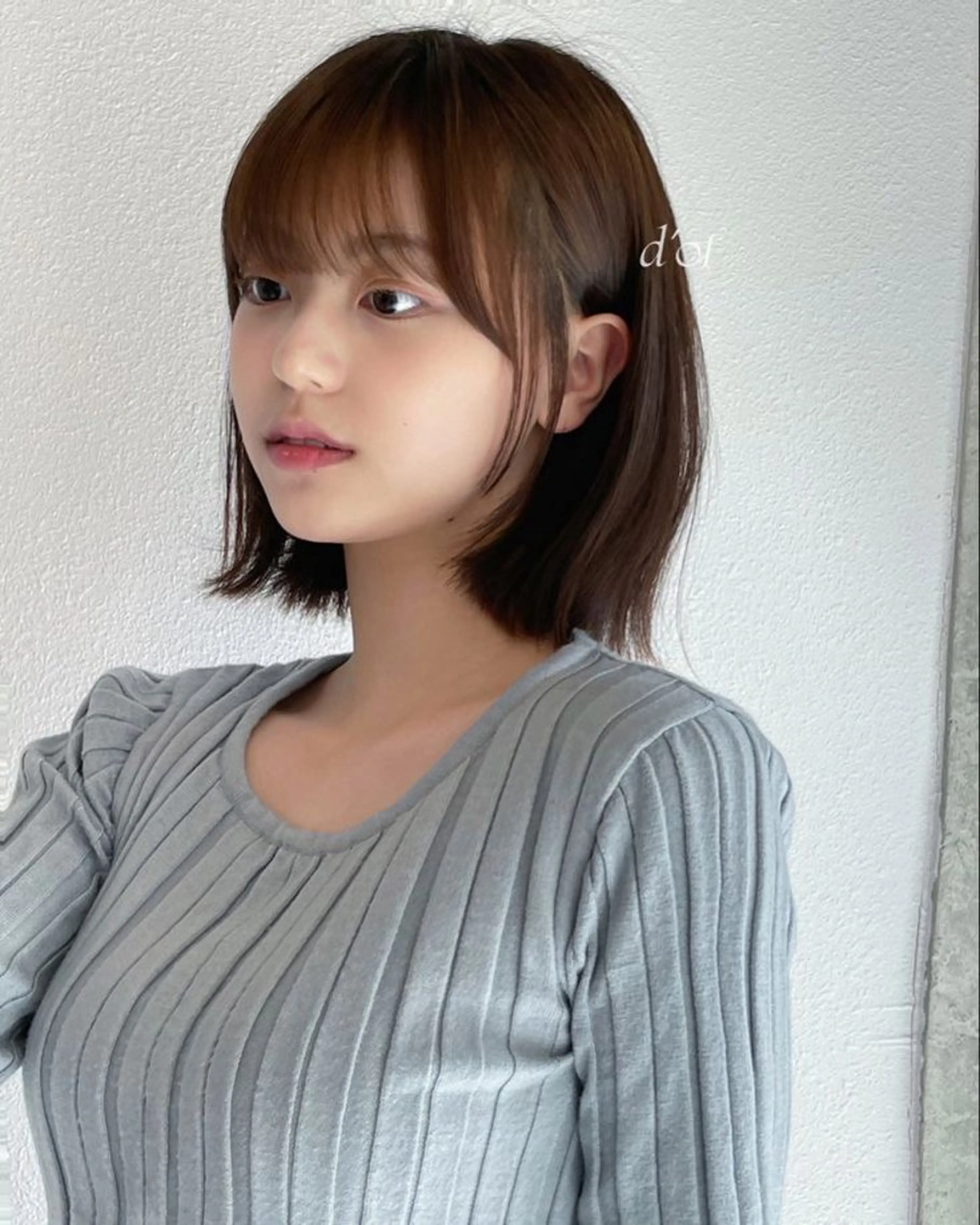 ミディアム ボブ ブリーチなし/透明感 /ショート/大世のヘアスタイル