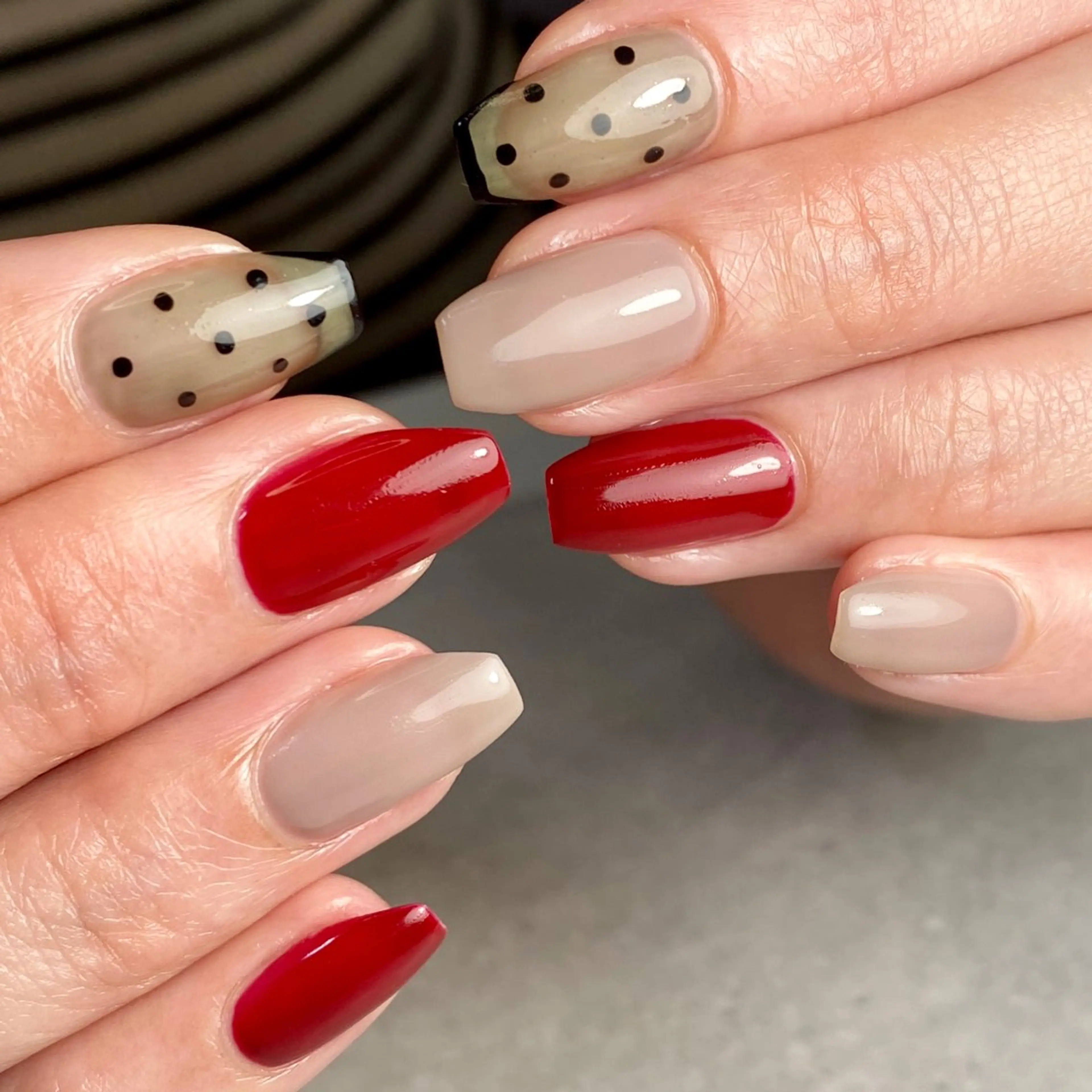 ネイル ドット 自爪育成nail fachuriのネイルデザイン
