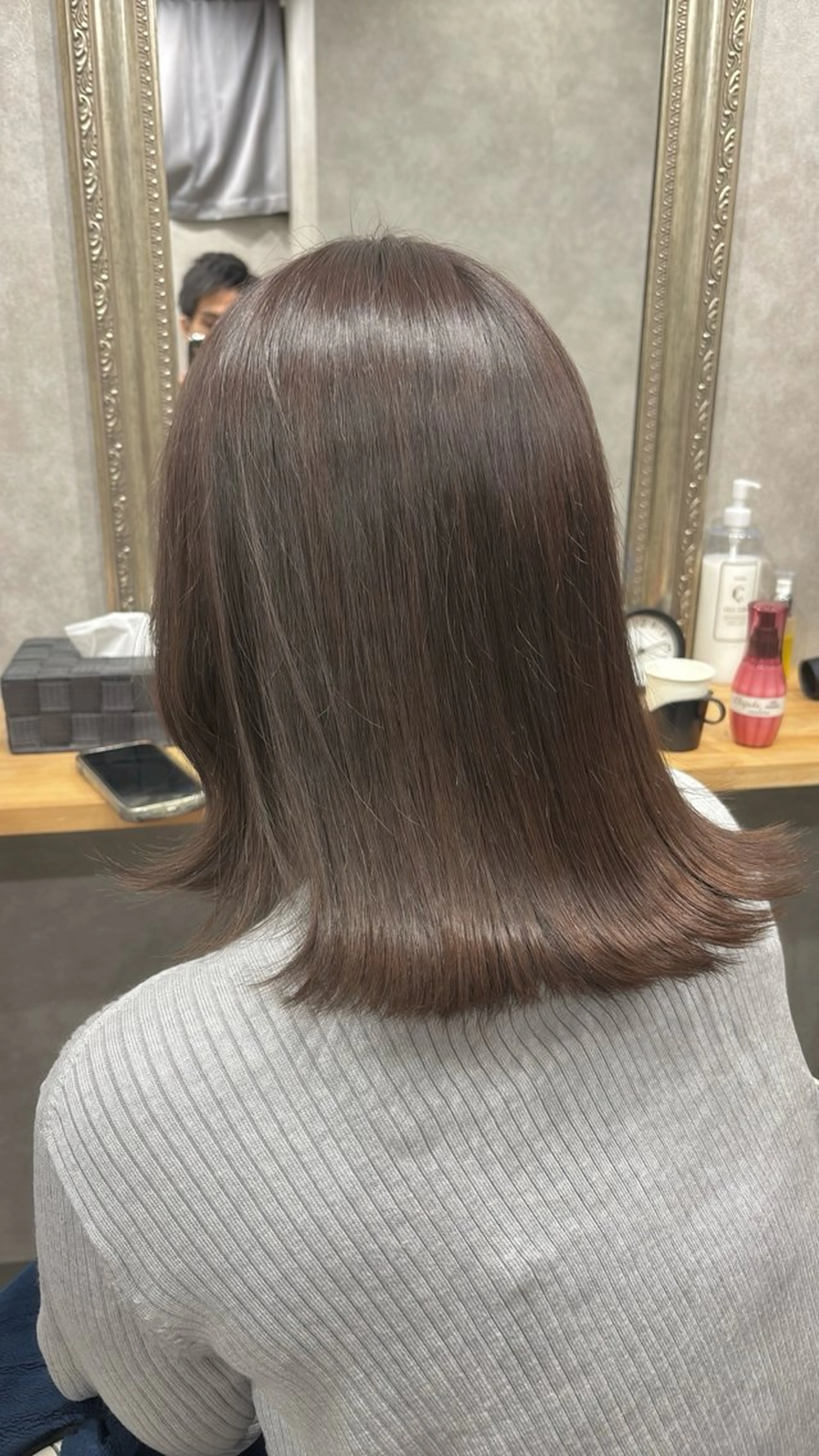 ミディアム カラー ショコラグレージュ グレージュ ヘアカラー 透明感カラー/ ブリーチ無し/RYOのヘアスタイル
