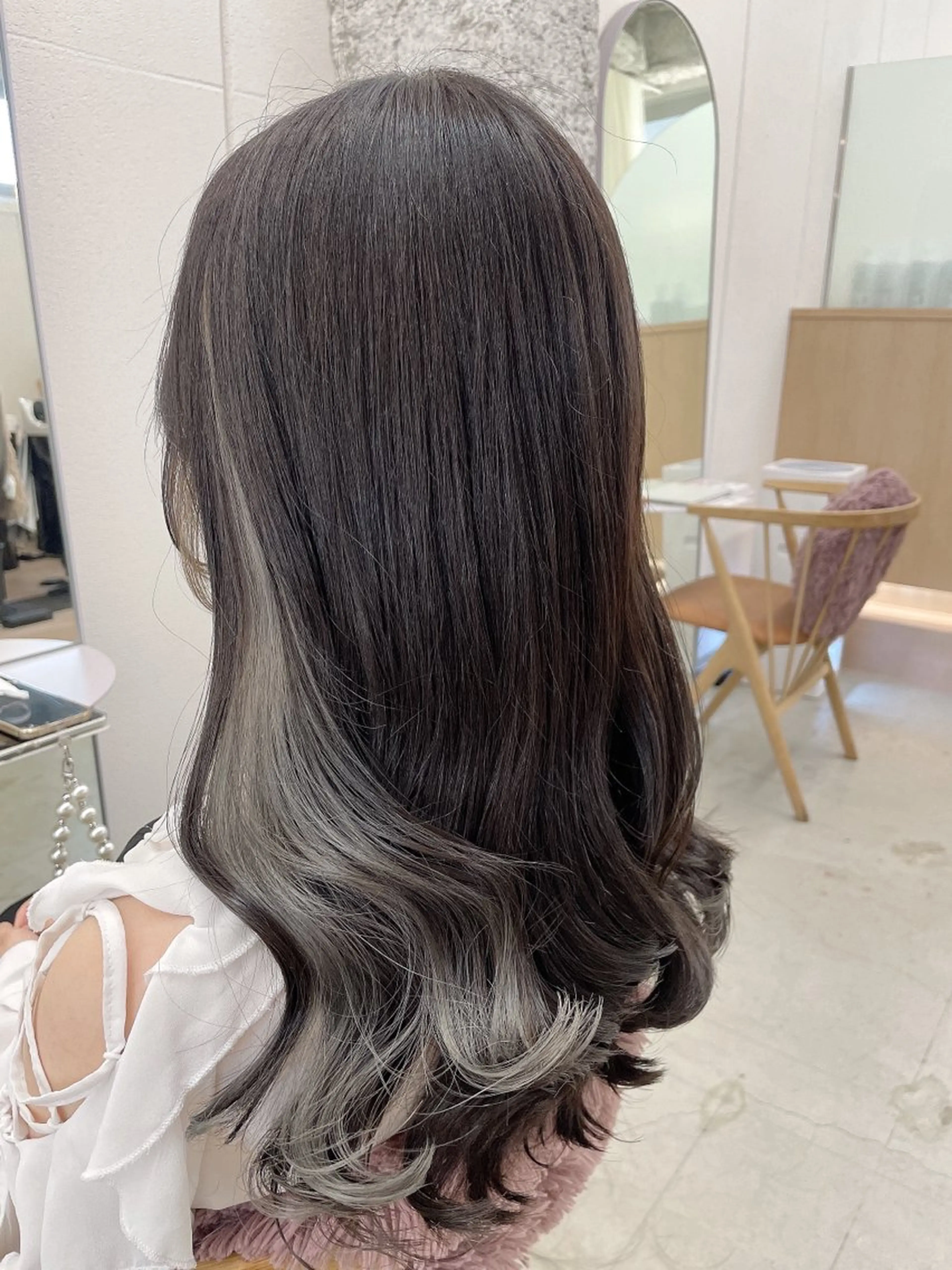 セミロング カラー ヘアカラー トリートメント NIKO/名古屋/ 伏見/花屋併設のヘアスタイル