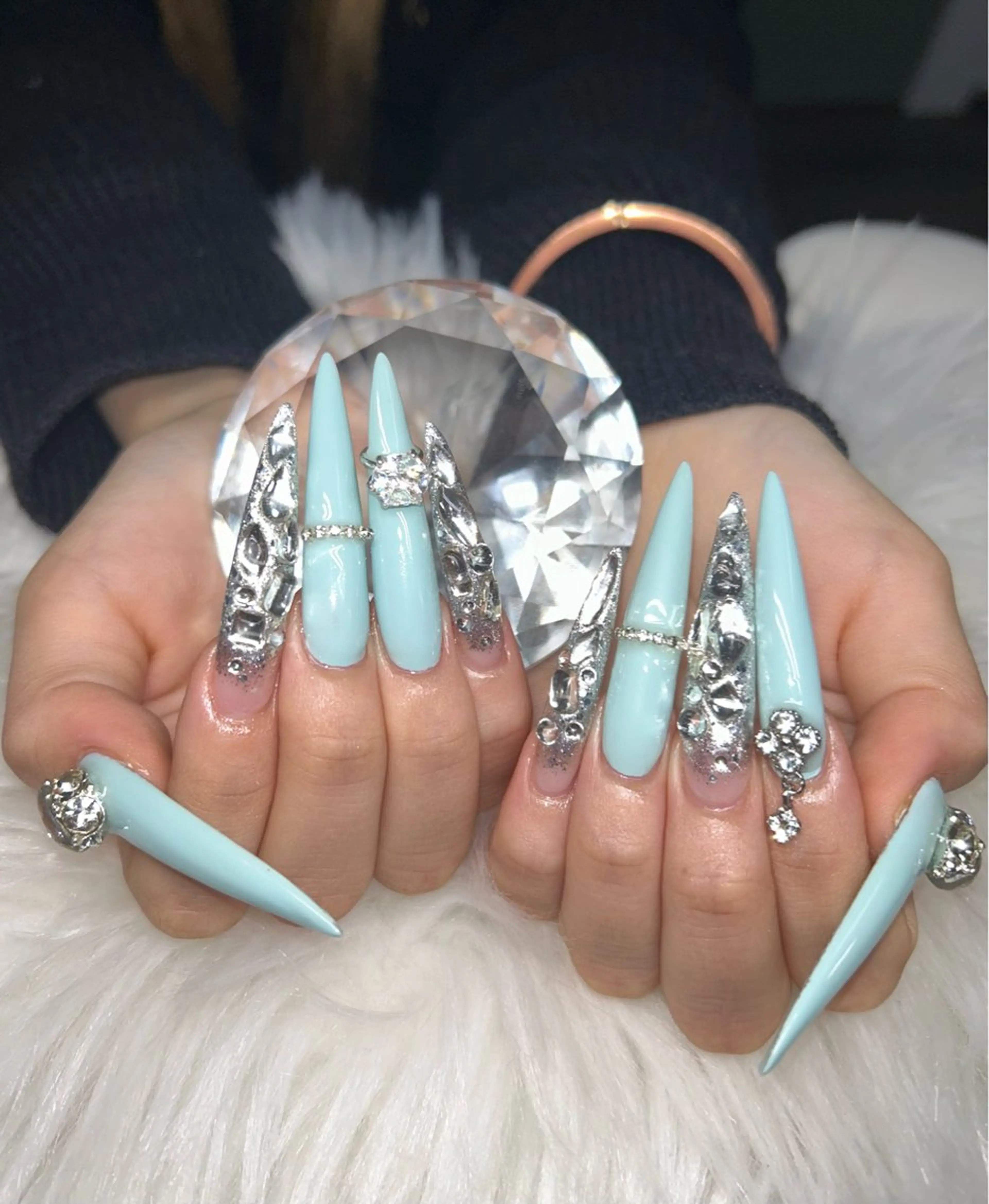 ネイル アートネイル オーロラネイル チークネイル 長さ出し フットネイル ハンドネイル Chan nailsのネイルデザイン