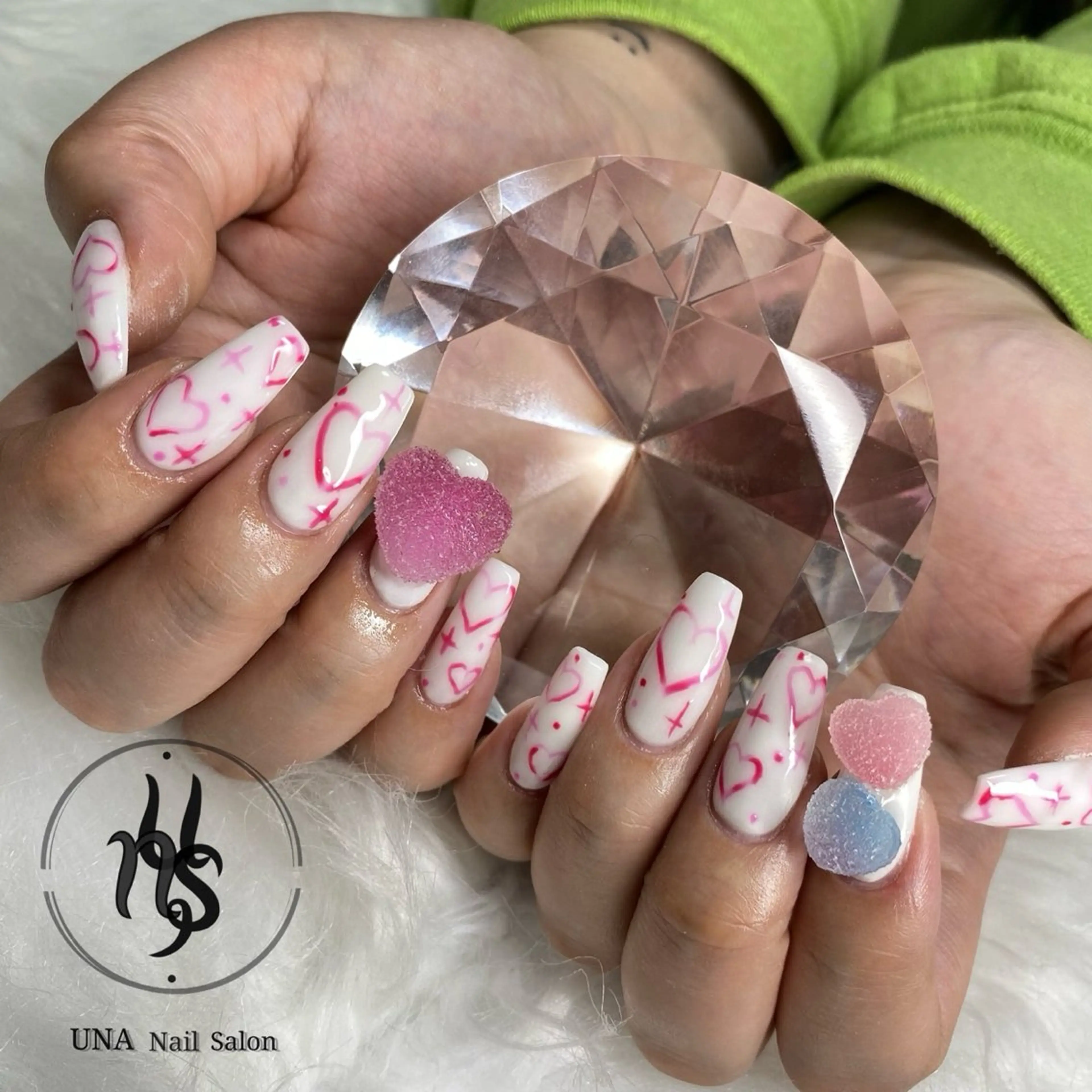 ネイル アートネイル フレンチネイル ジェルネイル グラデーション ロングネイル _una_salon所属・unasalon 美遥のネイルデザイン