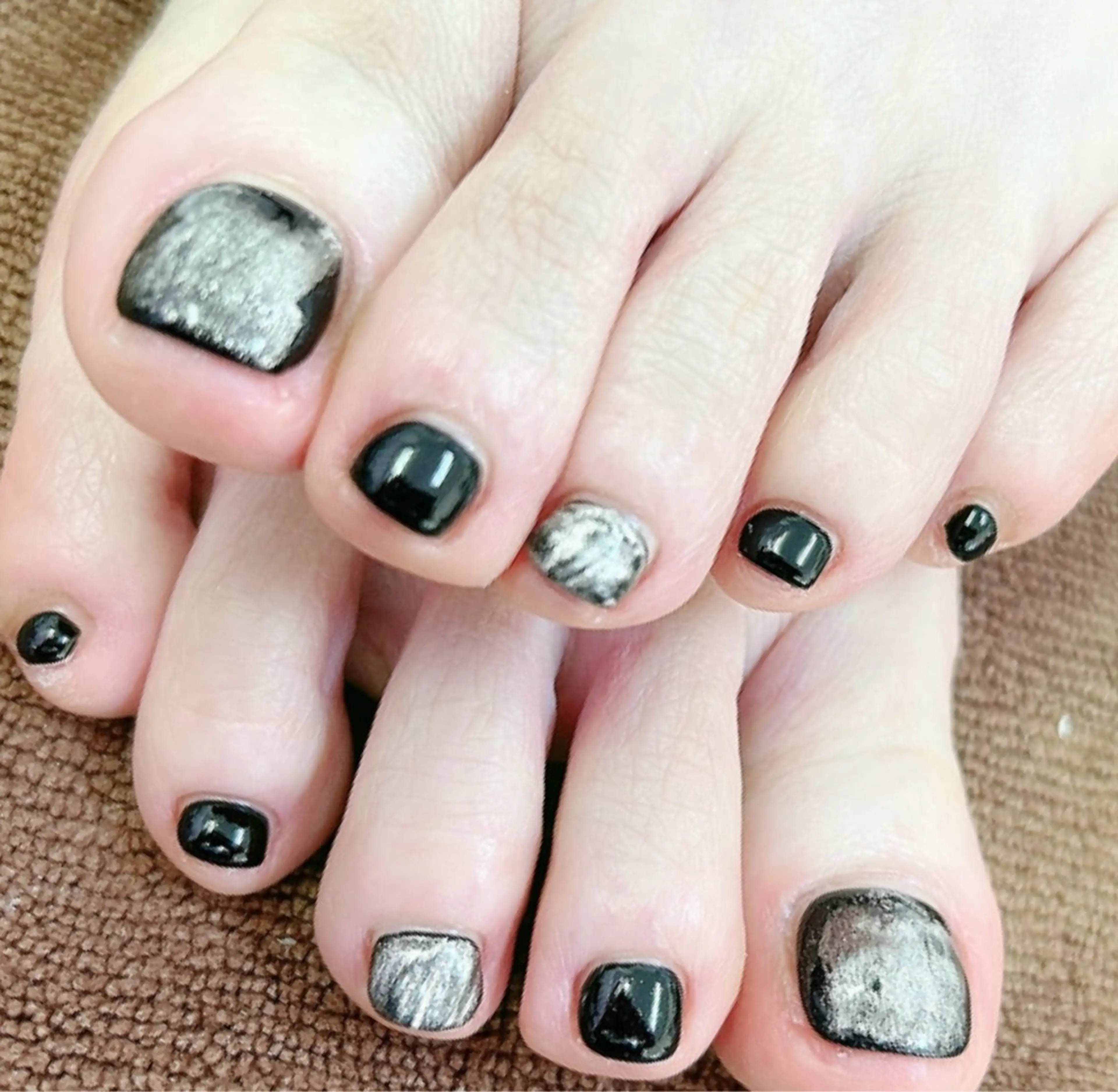 ネイル ミラーネイル フットネイル 上福岡 らんらんのネイルデザイン