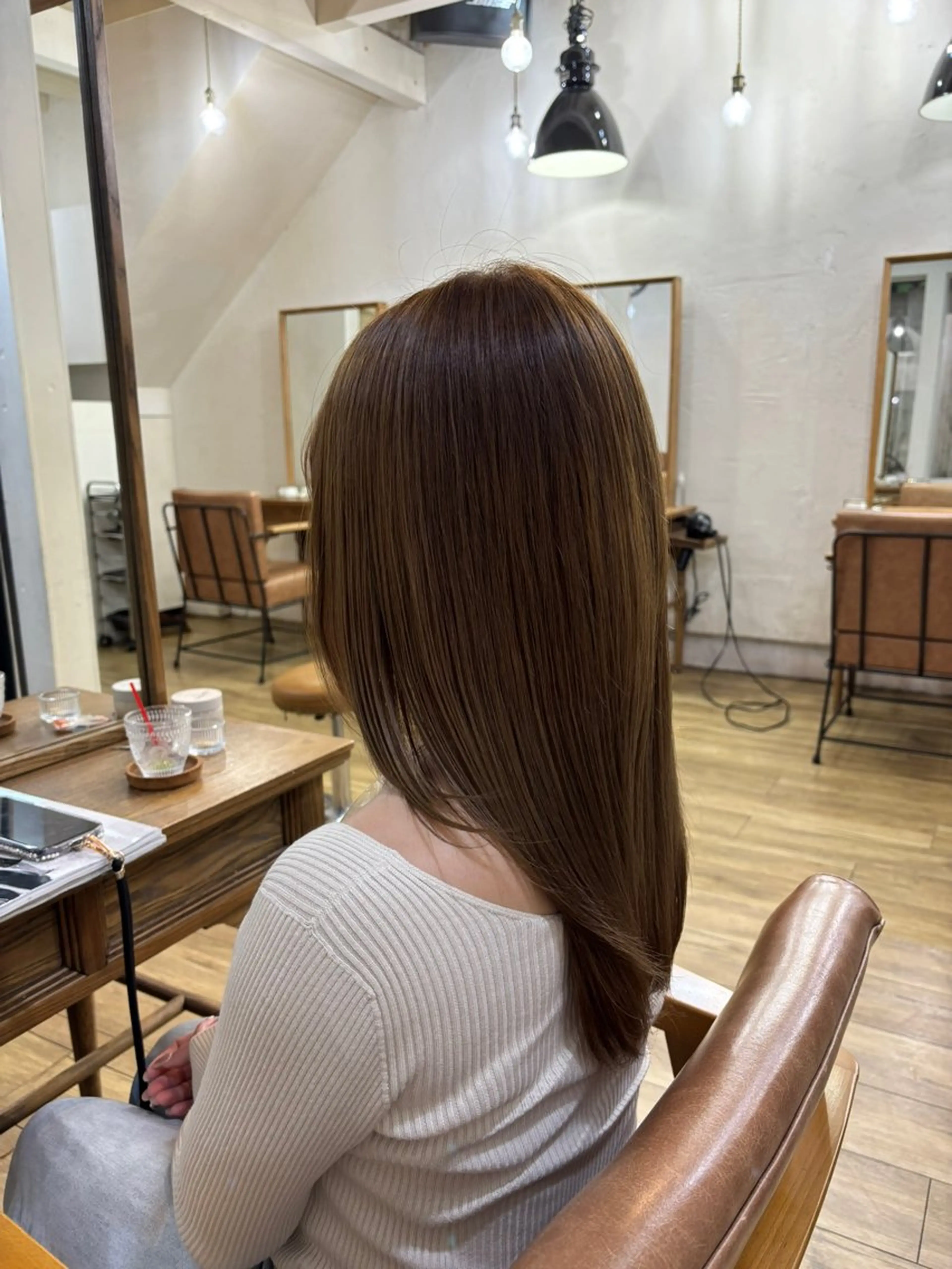 セミロング カラー ヘアカラー トリートメント SHO 👻原宿 /艶カラーのヘアスタイル