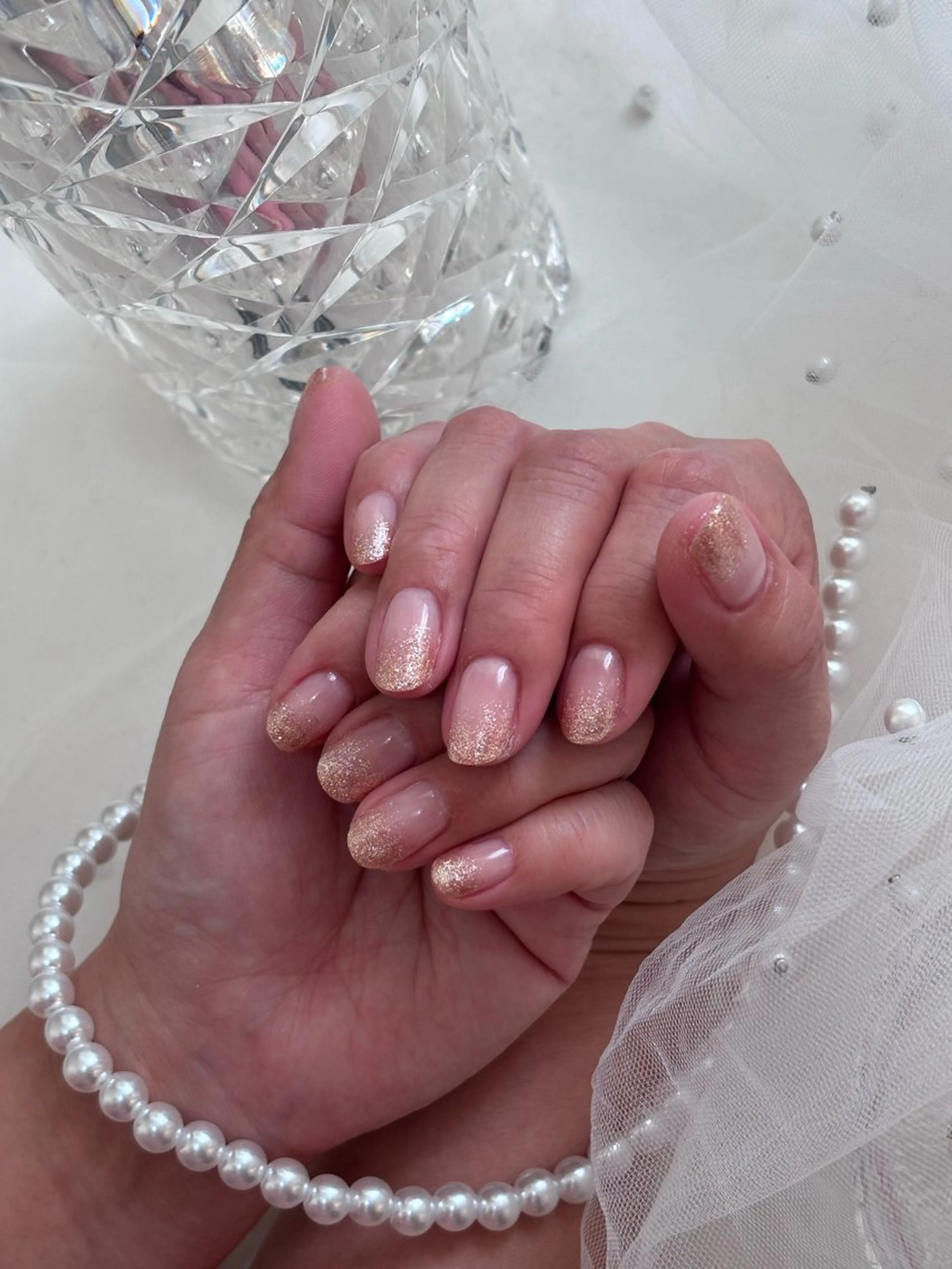 ネイル グラデーション キラキラネイル ラメ(グリッター) ラメグラデーション CREVIO小美玉店 Fukaのネイルデザイン