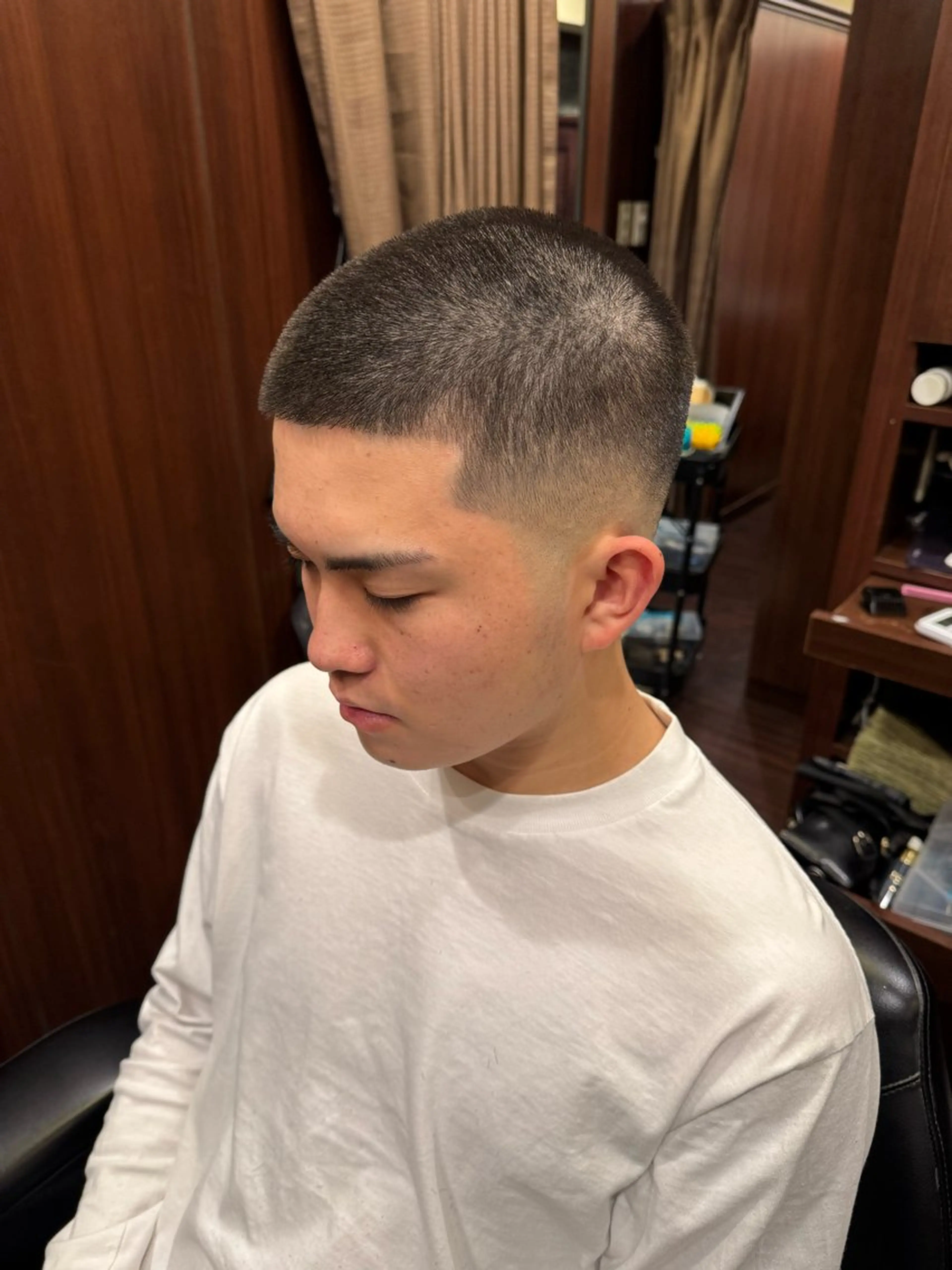 ショート メンズ フェードカット スキンフェード HIRO GINZA barber shop 横浜店所属・ヒロ銀座　無料 フェード　細内のヘアスタイル
