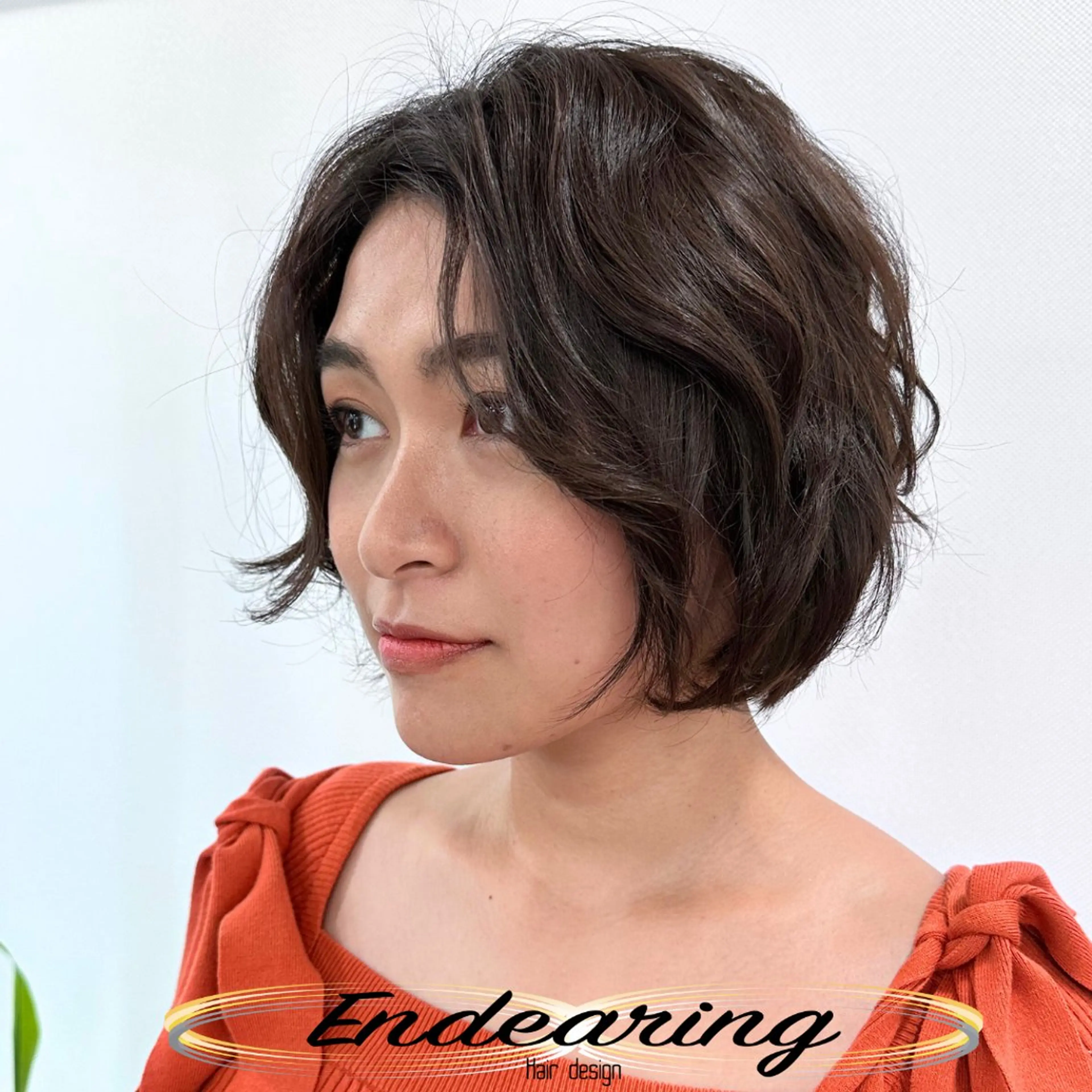 パーマ ショートボブ ボブ カット パーマ Endearing 銀座/レイヤーカットのヘアスタイル
