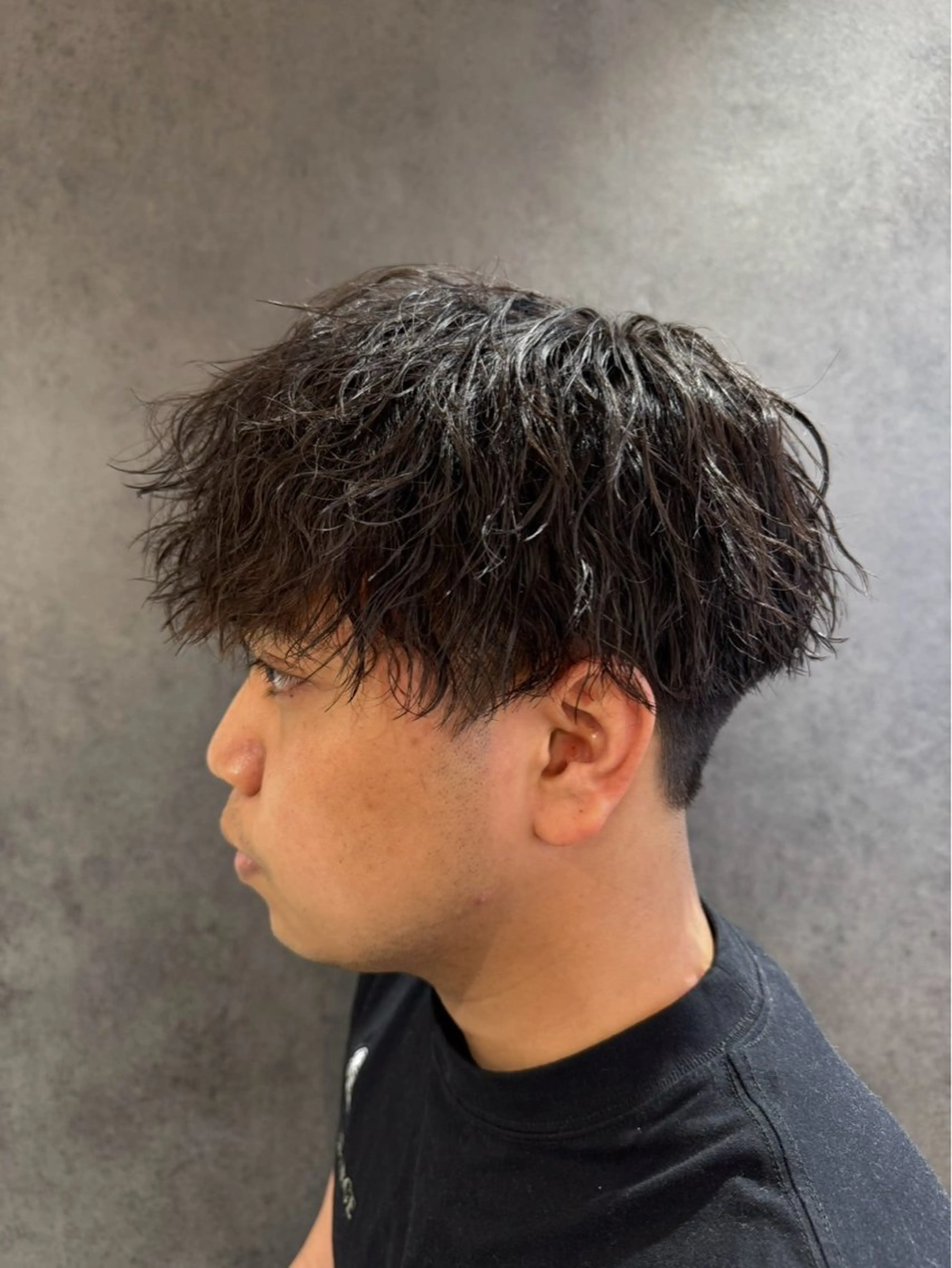 パーマ メンズ パーマ スパイキーショート/ センターパート/奈菜のヘアスタイル