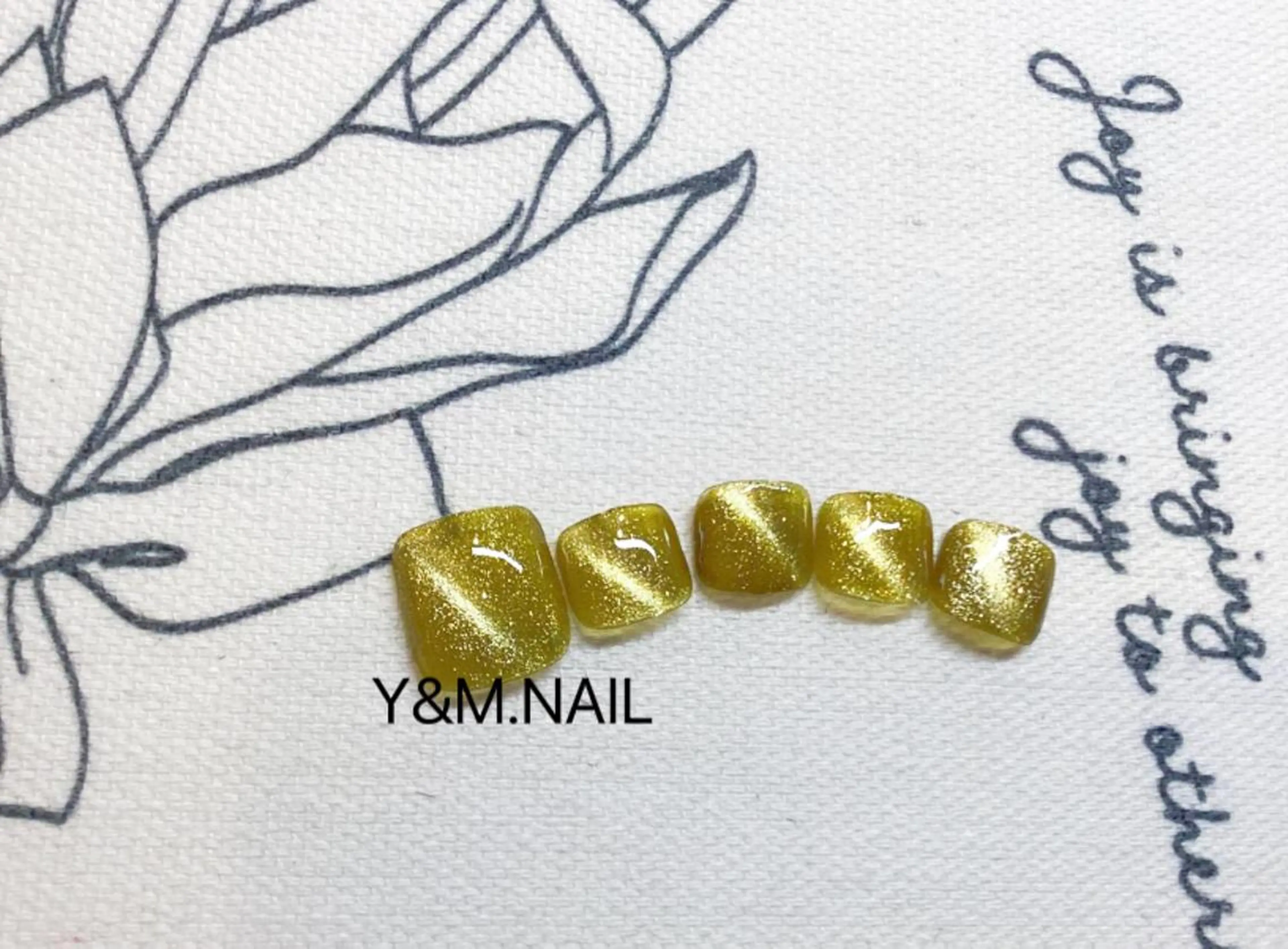 カラー ネイル フットネイル マグネットネイル ニュアンスネイル Ui_Amor (パラジェル)のネイルデザイン