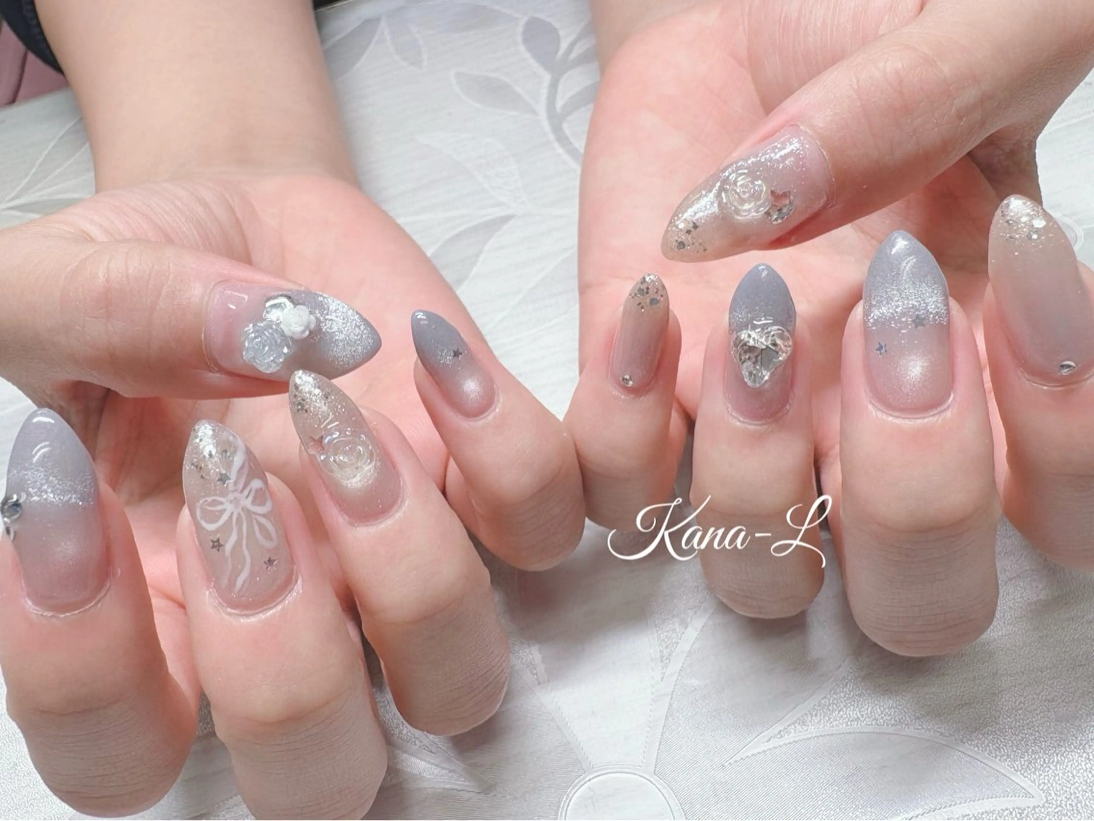 ネイル ジェルネイル 韓国ネイル パラジェル ワンホンネイル 芦辺 香奈のネイルデザイン