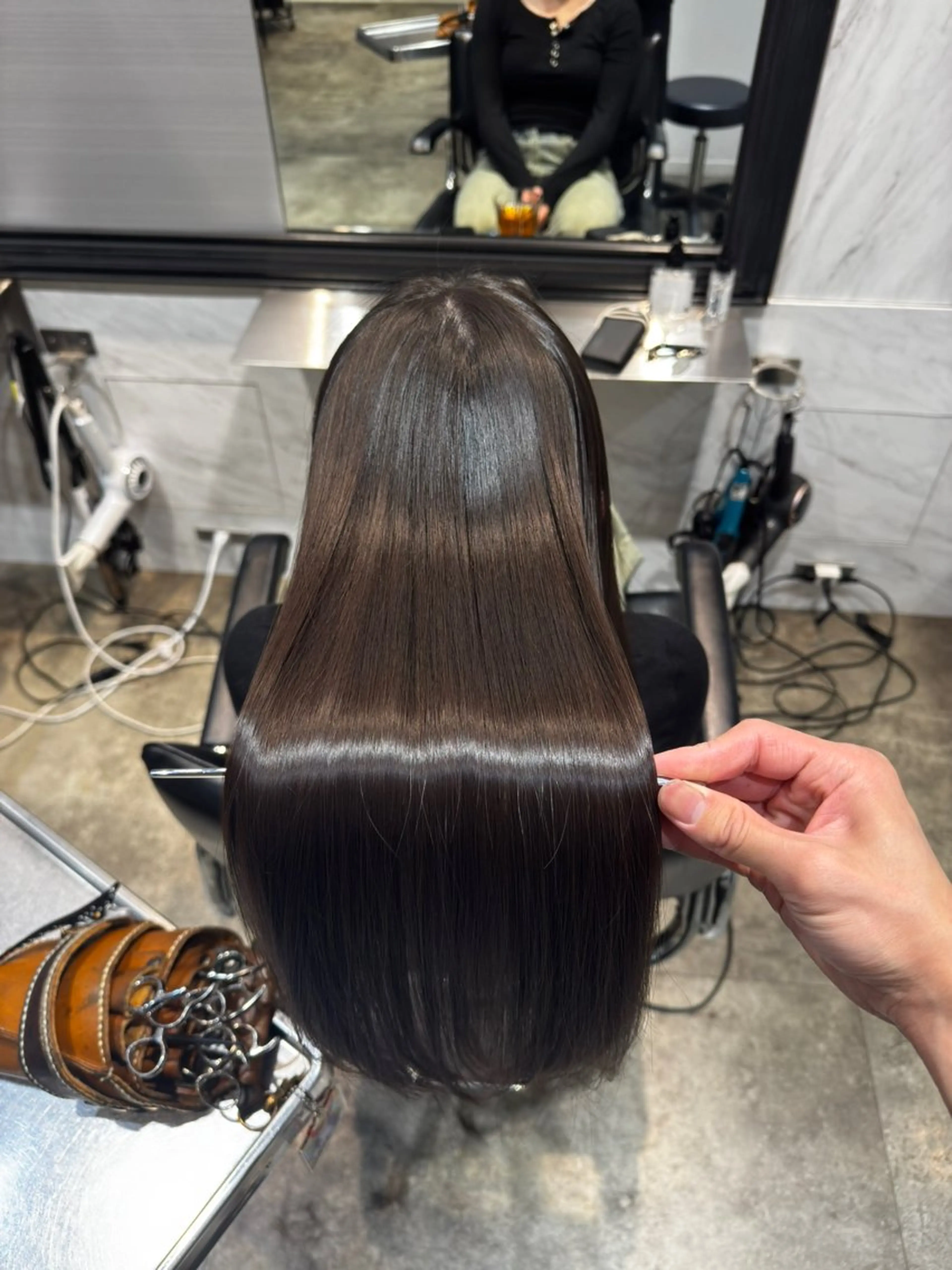 ロング 縮毛矯正 カット 縮毛矯正 モデル募集 神田のヘアスタイル