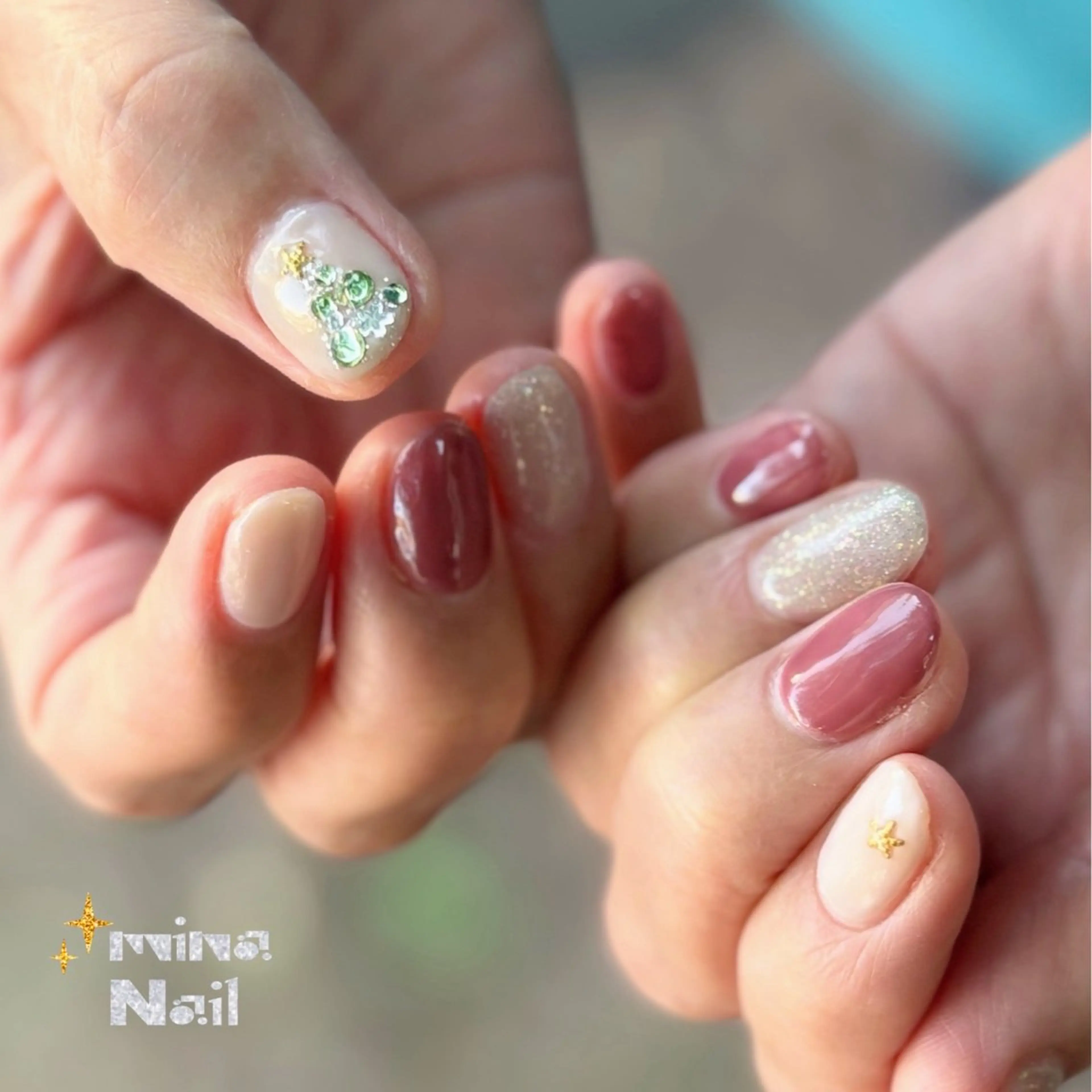 ネイル 冬ネイル クリスマス mina Nailのネイルデザイン