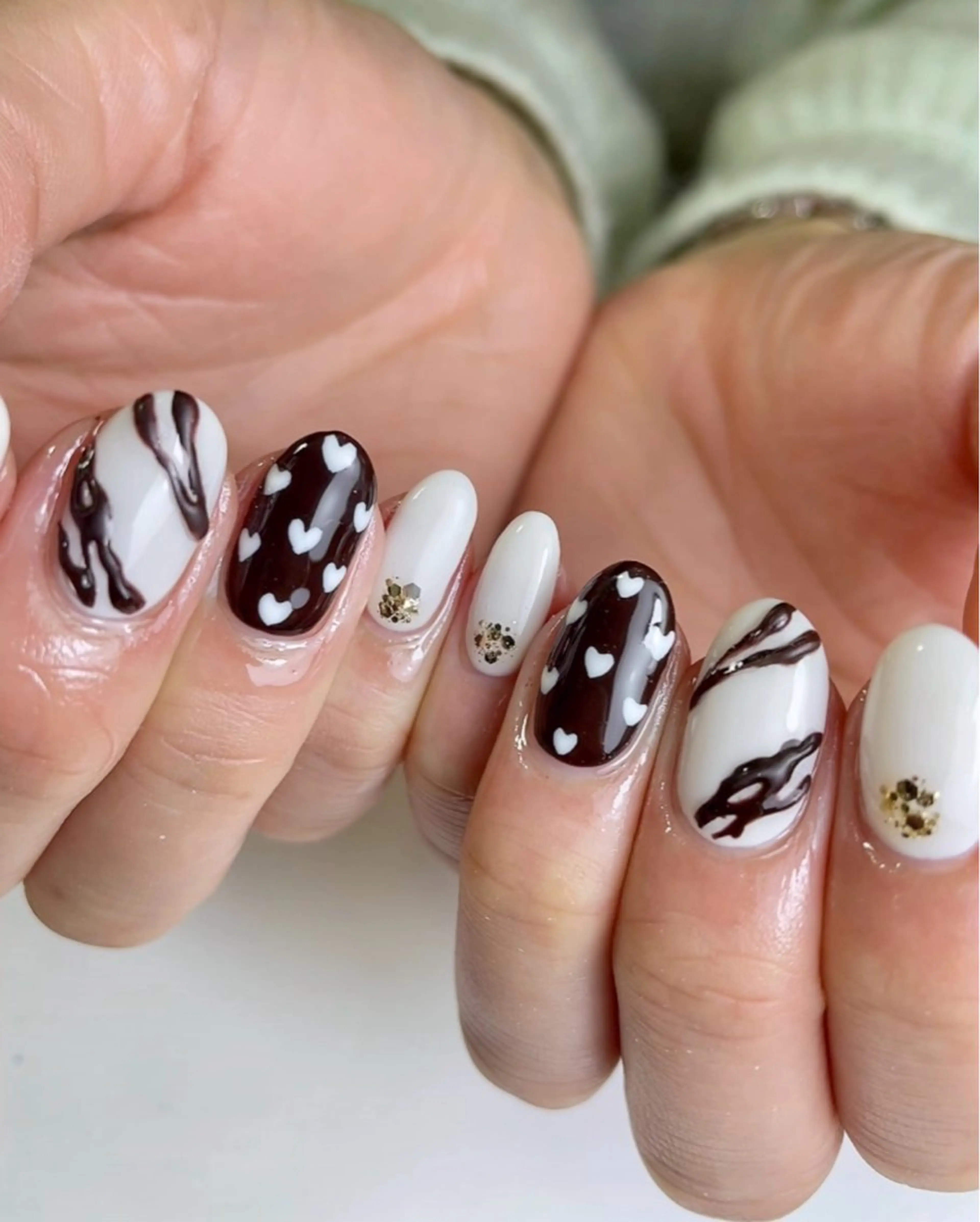 ネイル ハート 持ち込み バレンタイン BEAUTY GARDEN 【nail salon unseul】所属・nana .のネイルデザイン