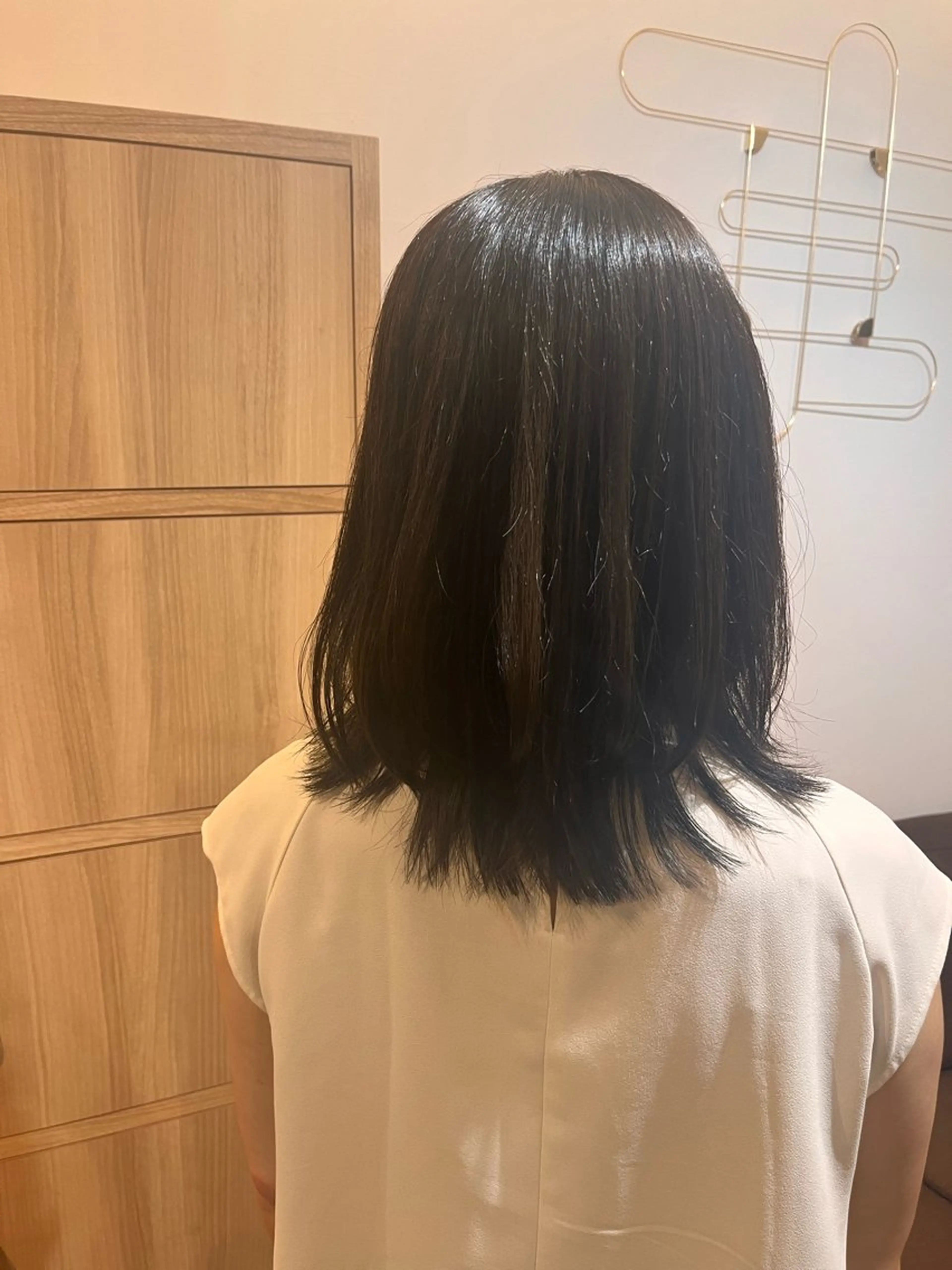 ミディアム ボブレイヤー ボブ くびれヘア くびれレイヤー レイヤーカット 臺 佳連のヘアスタイル