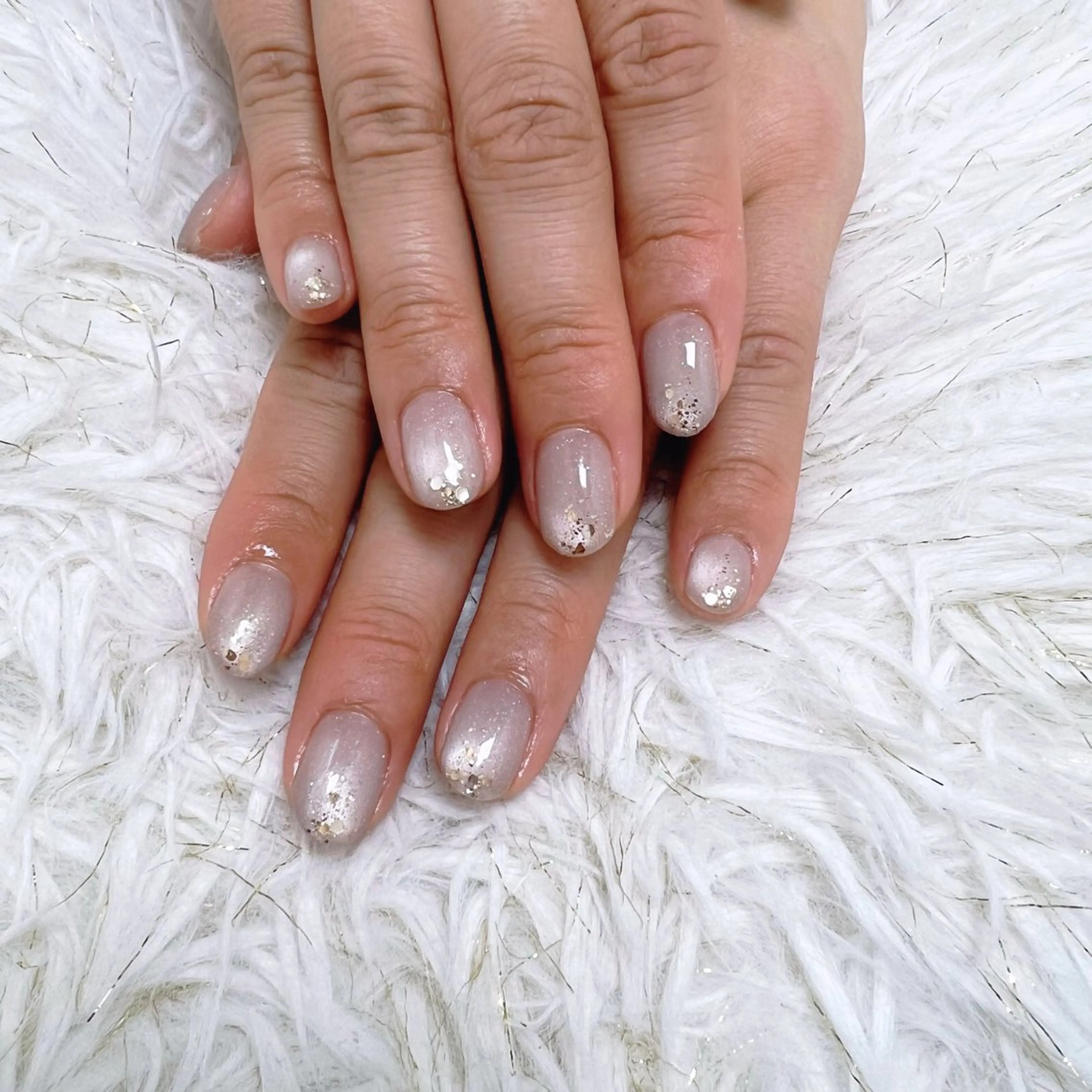 ネイル アートネイル フラッシュネイル フレンチネイル ジェルネイル ガラスフレンチ share所属・share. yurieのネイルデザイン