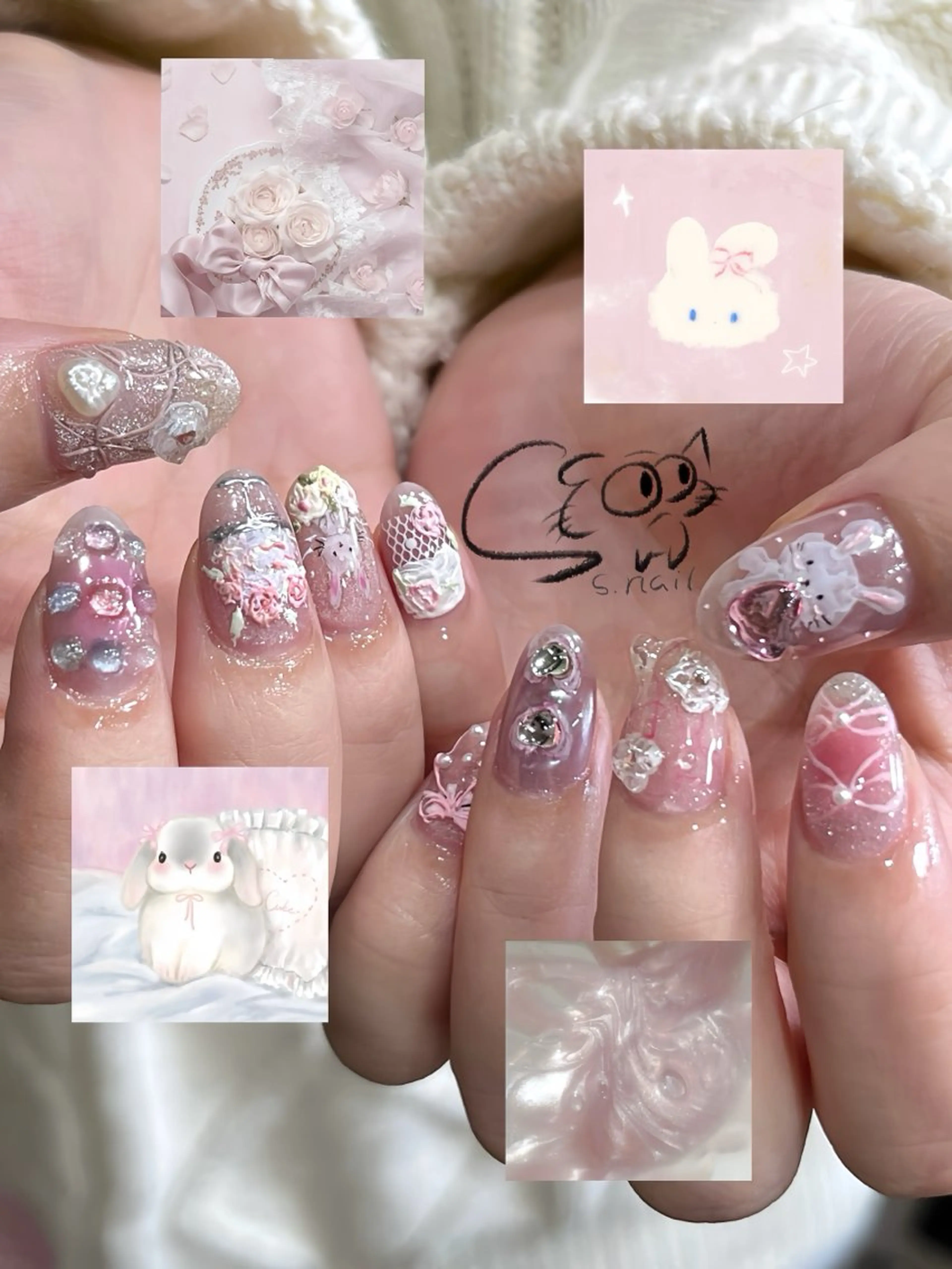 ネイル チークネイル フレンチネイル グラデーション マグネットネイル ワンカラーネイル S.nail所属・S.nail _のネイルデザイン