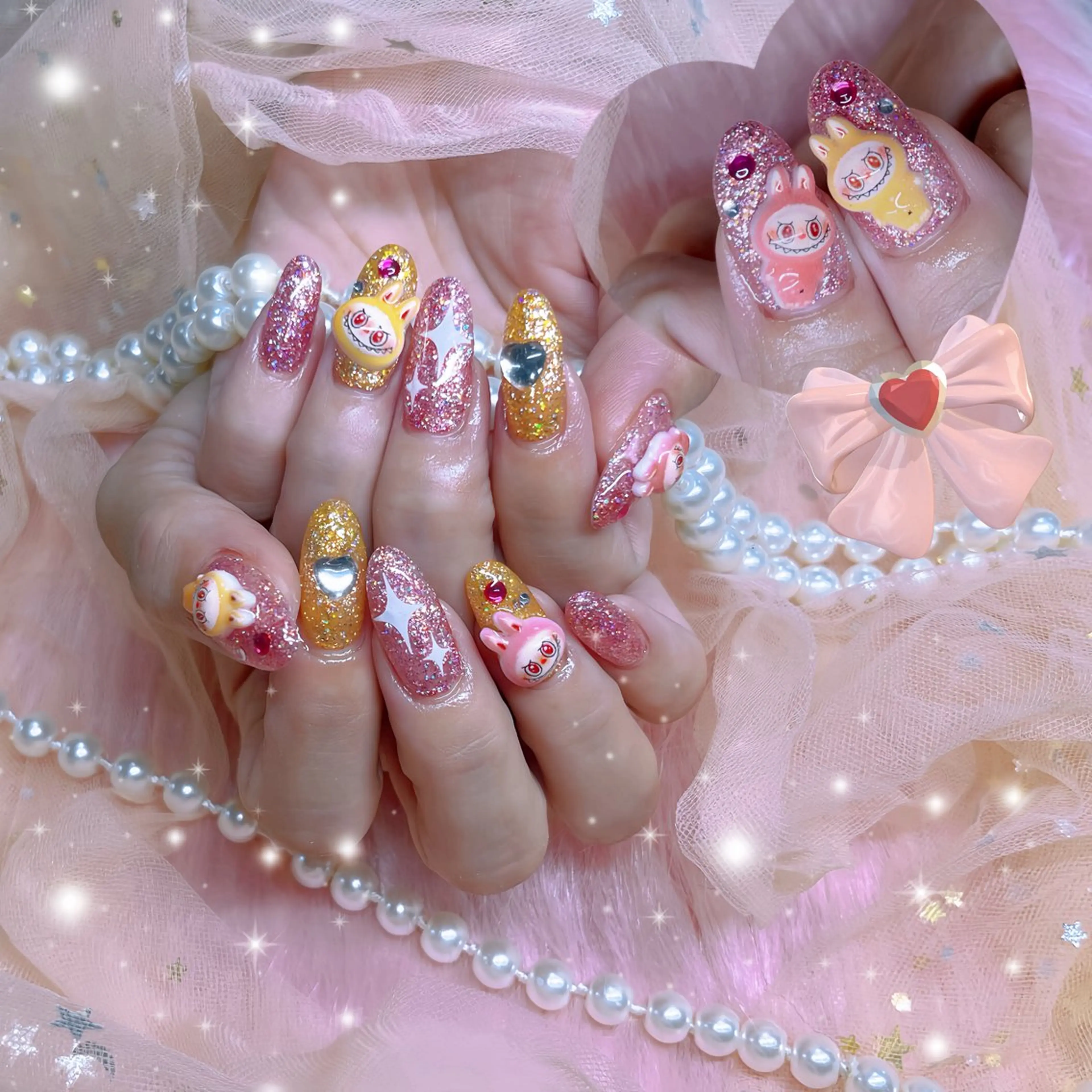 ネイル パーツ全部¥110 サロンミミのネイルデザイン