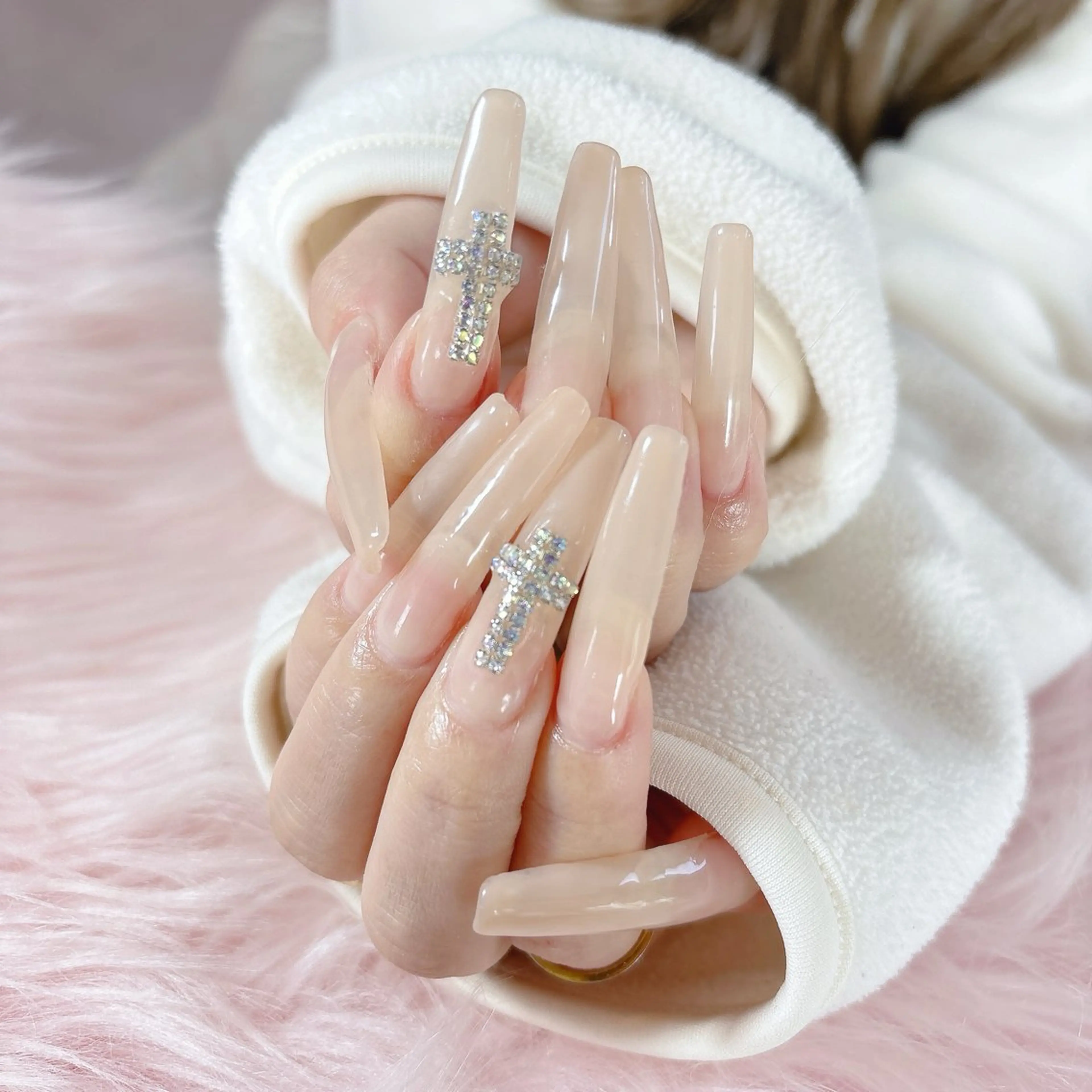 ネイル 長さ出し ロングネイル ワンカラーネイル スーパーロングネイル MignonReve所属・MignonReve 🎀Sayaのネイルデザイン