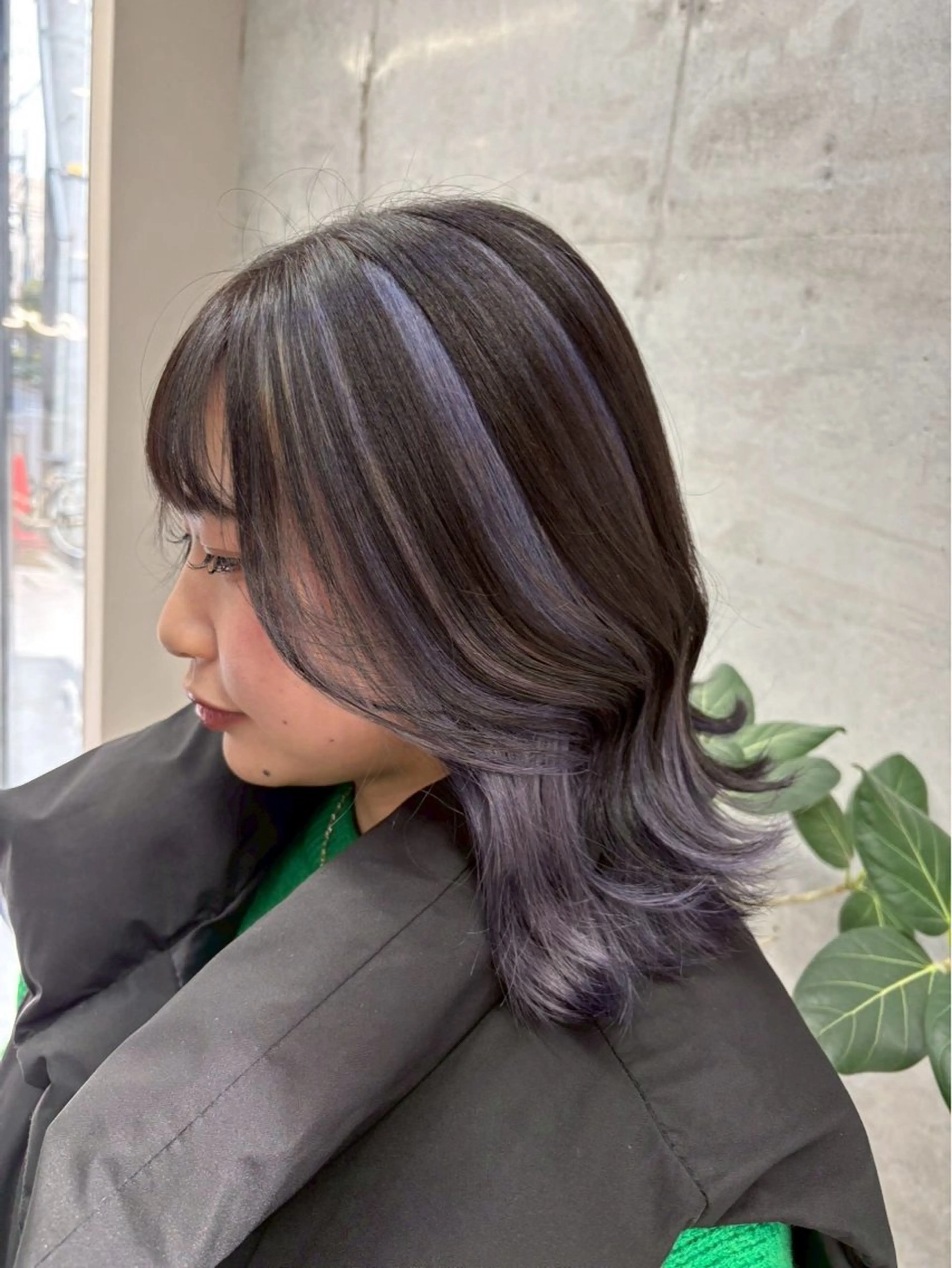 ミディアム ハイトーン特化/個室 RISE🩶のヘアスタイル