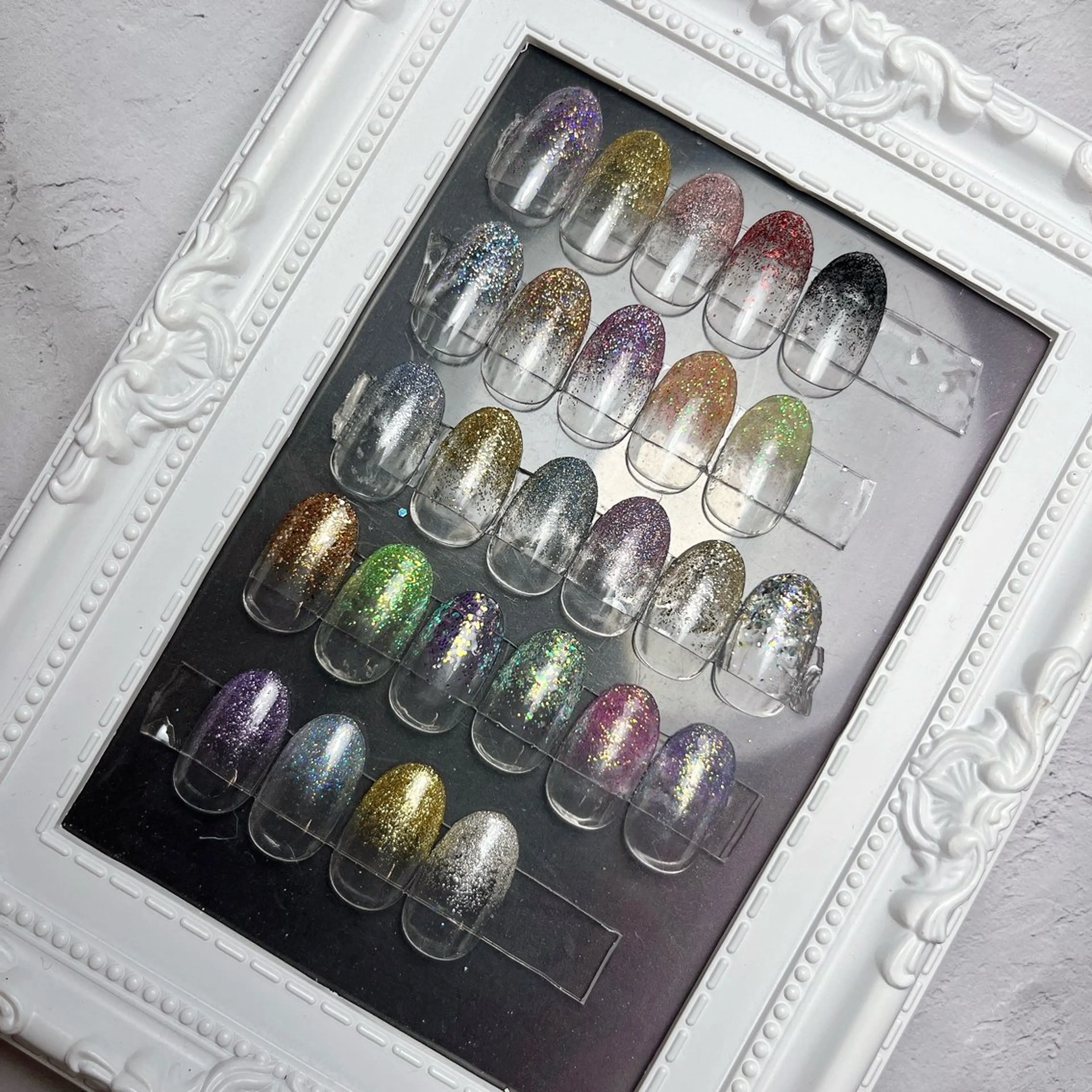 ネイル クリアネイル キラキラネイル ラメ(グリッター) Li-Fra 神野さやのネイルデザイン