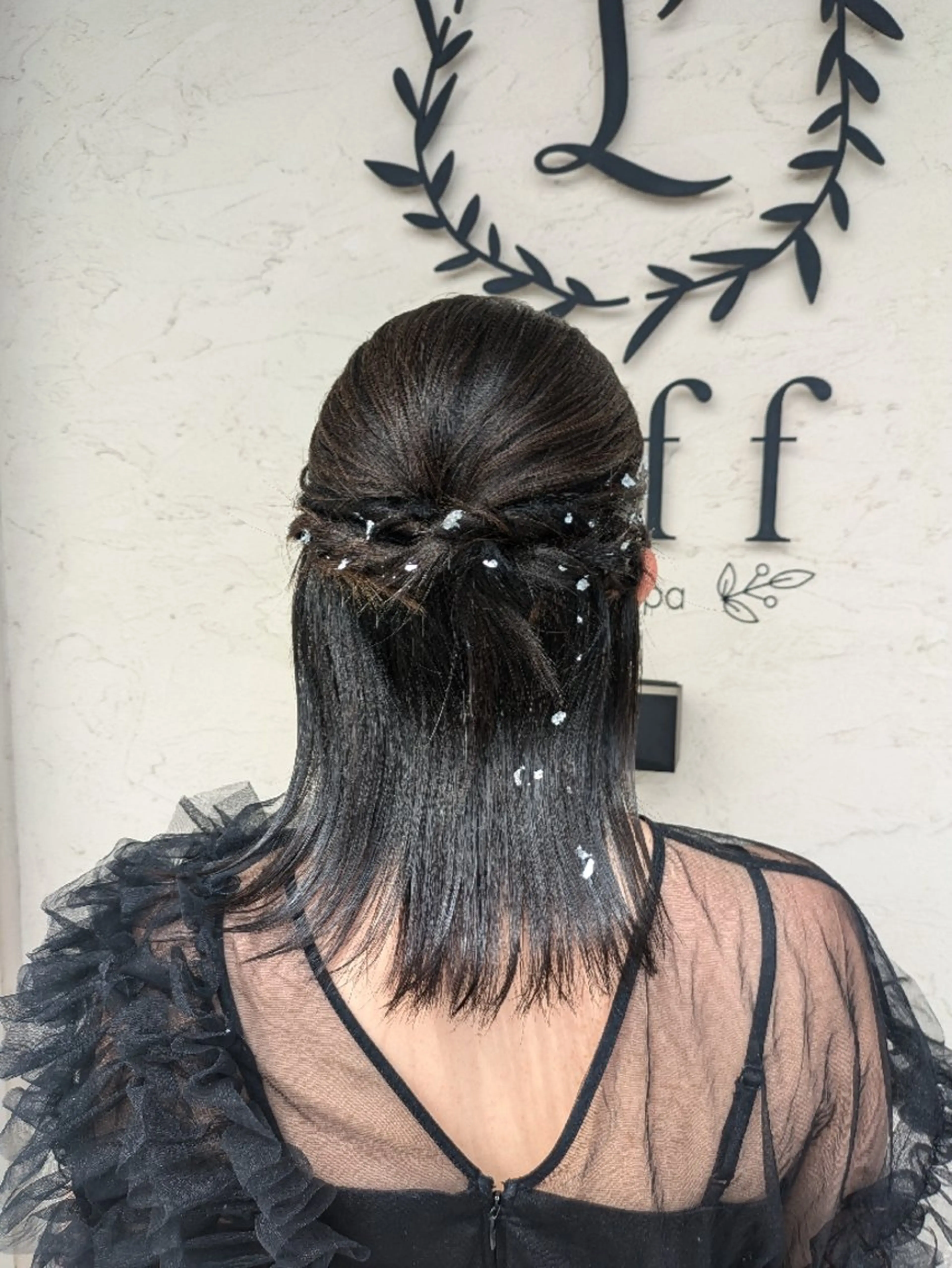 ヘアアレンジ ハーフアップ ヘアセット 中谷　千鶴 ◎ブリーチカラー得意のヘアスタイル