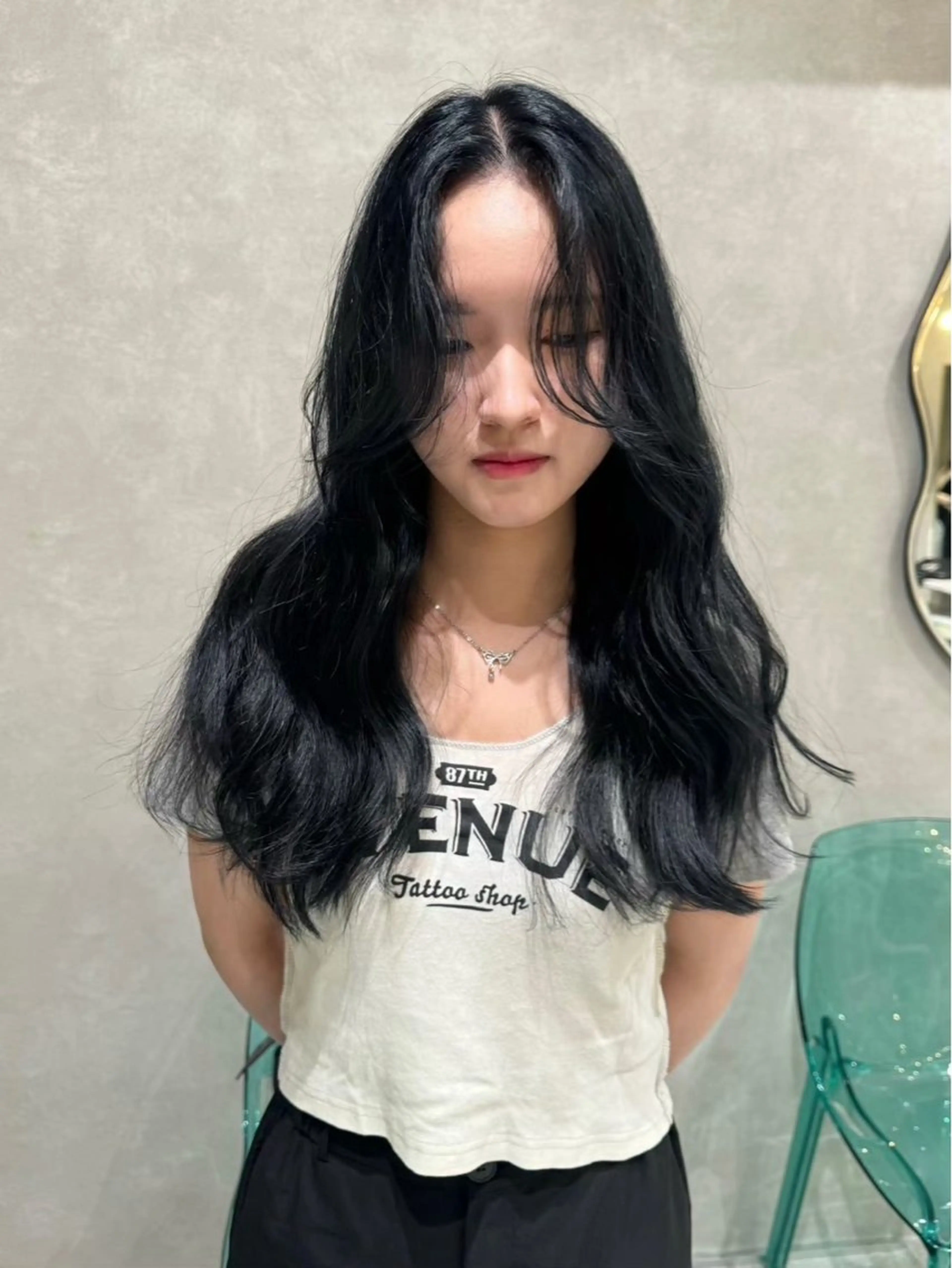 ロング ナガノ ナミエのヘアスタイル