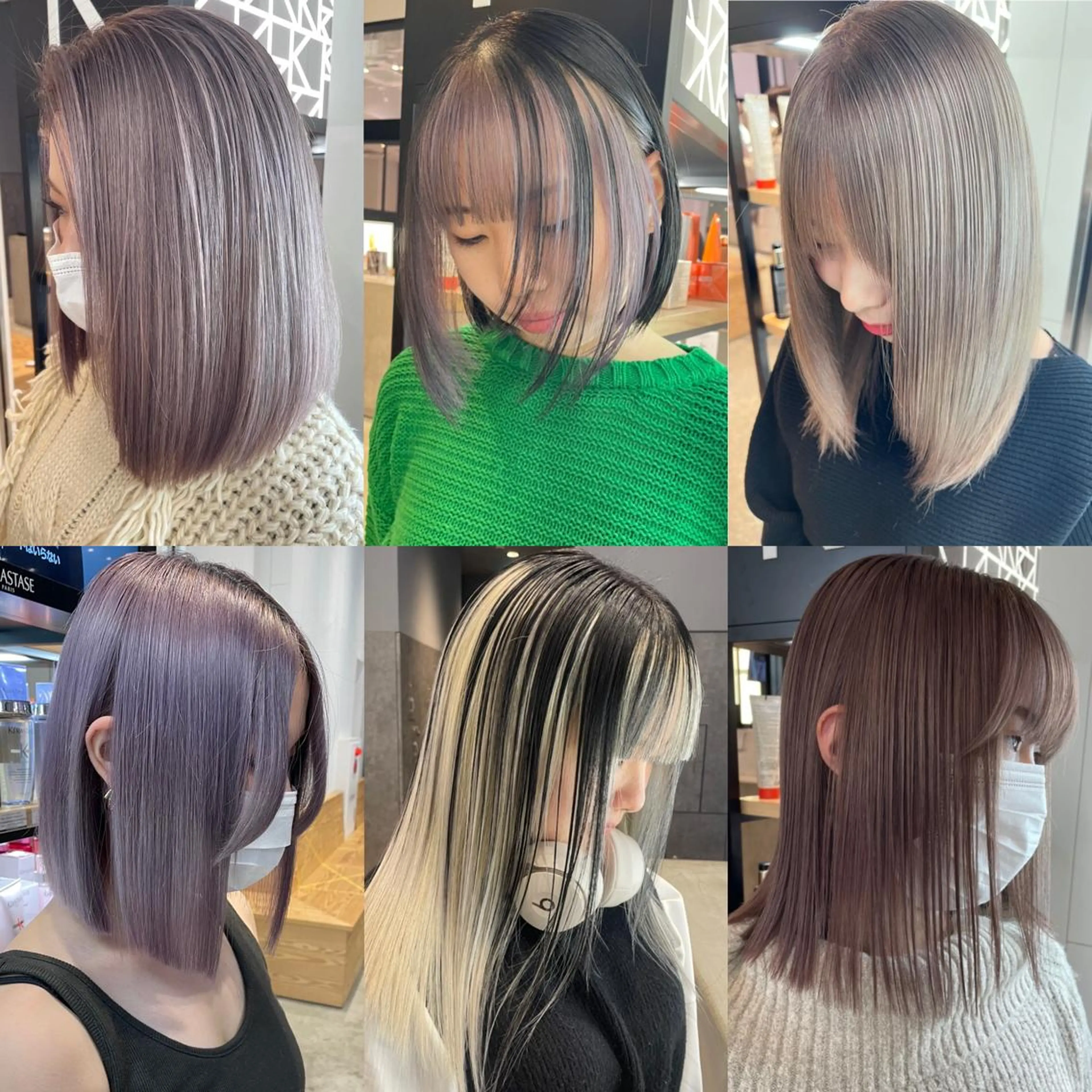 ミディアム カラー デザインカラー 💜ハイトーン💛 マジカルかいちゃんのヘアスタイル