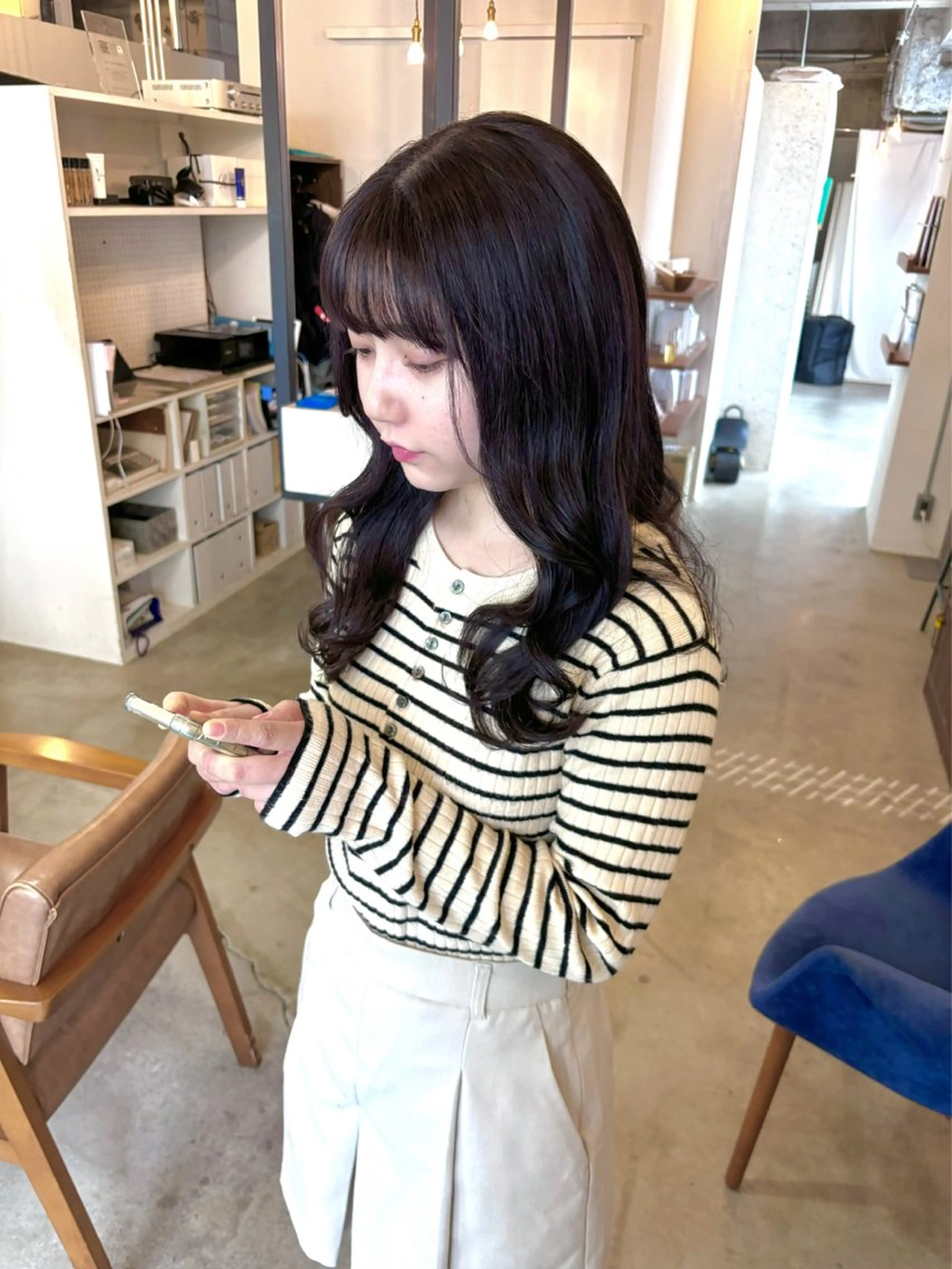 ロング カラー ディープラベンダー ラベンダーカラー カット ヘアカラー トリートメント 堀出 芽衣/垢抜け/美髪のヘアスタイル